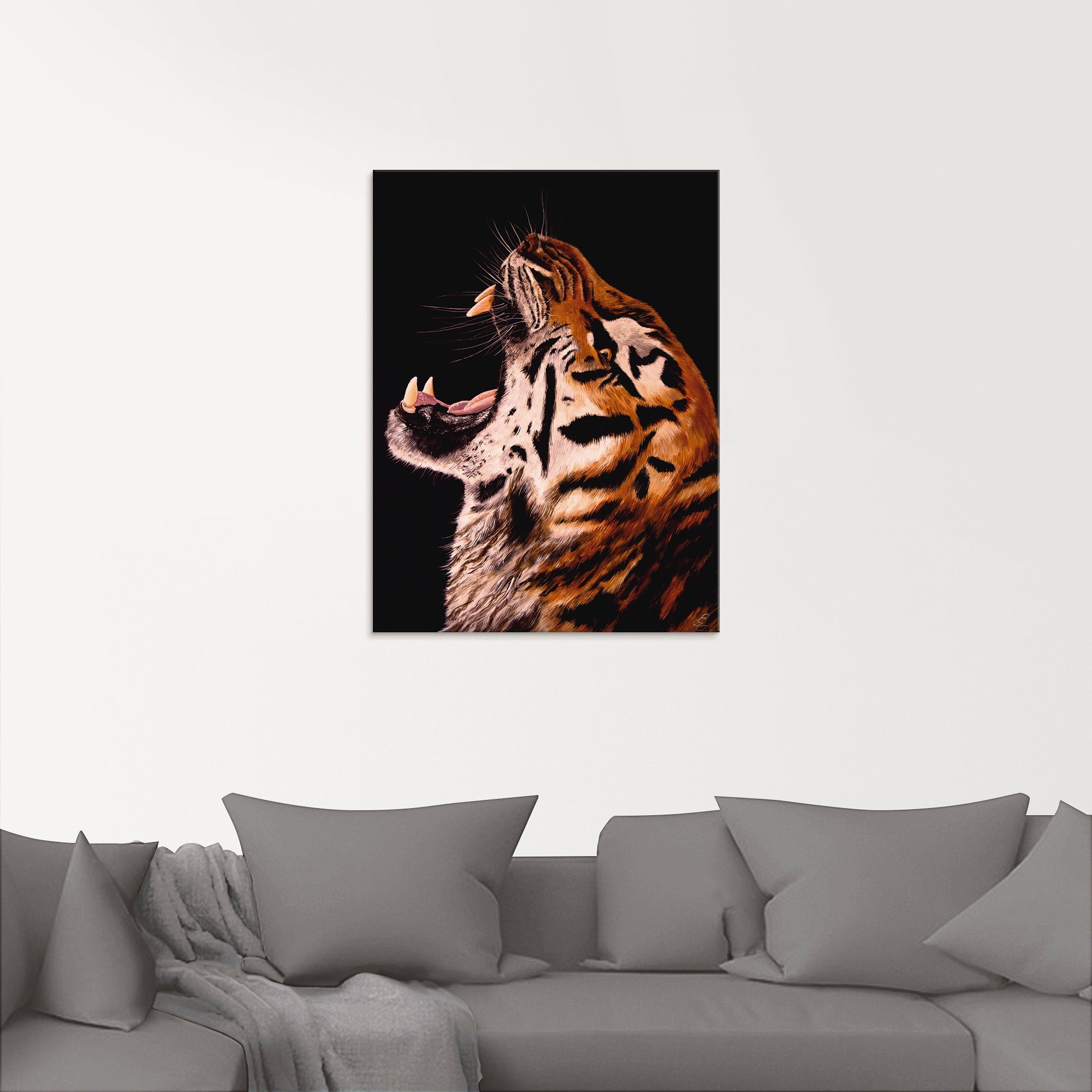 Artland Print op glas Tijger in verschillende maten