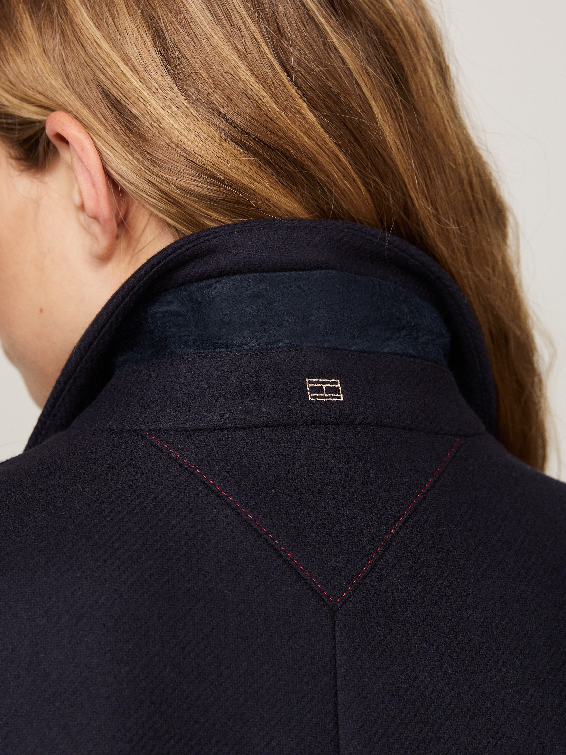 Tommy Hilfiger Lange jas met gestempeld logo