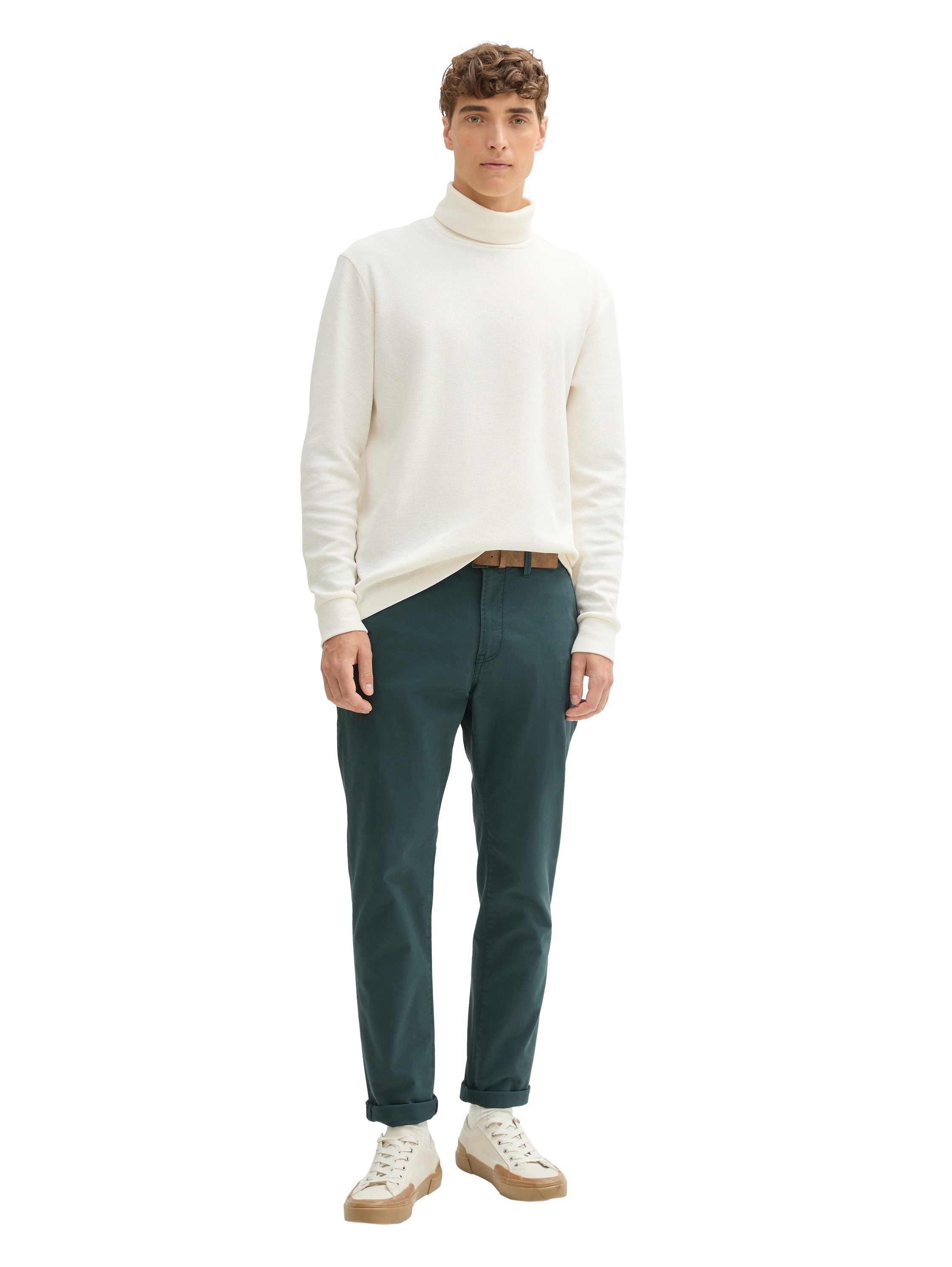 Tom Tailor Denim Chino licht voorgewassen (set Met riem)