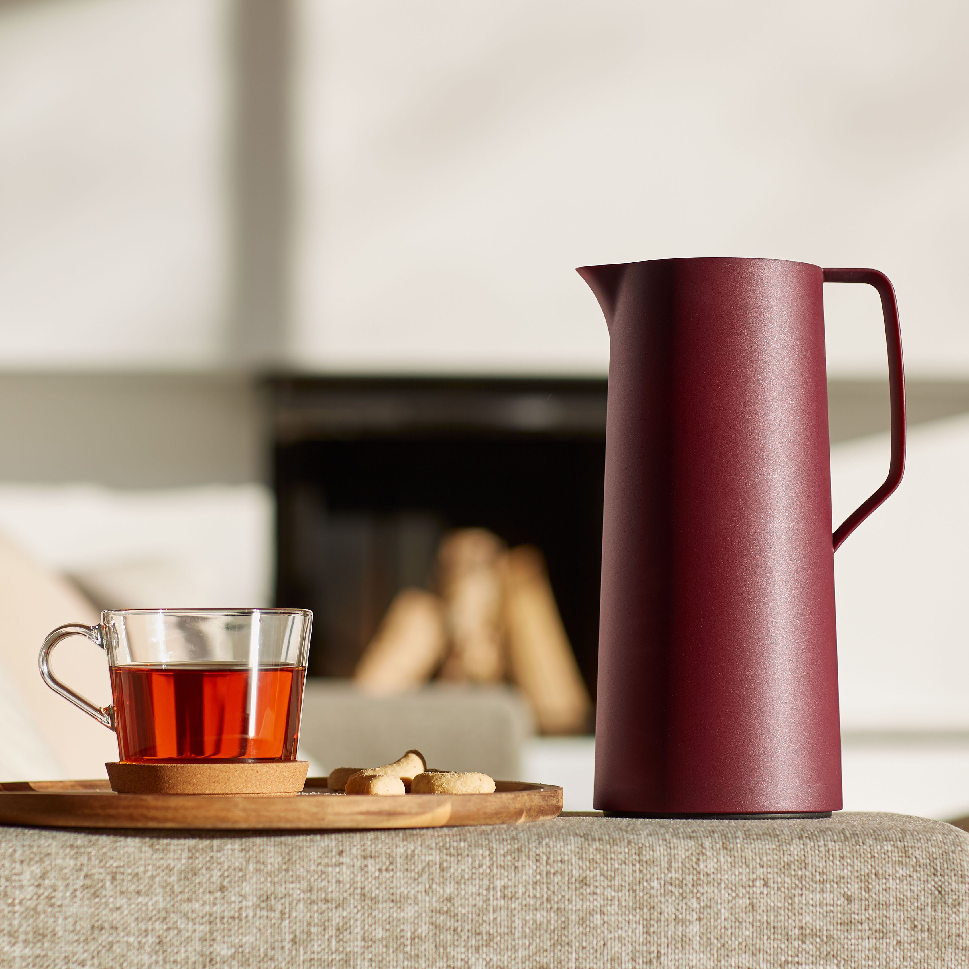 Emsa Thermoskan Motiva Quick-Press deksel, eenhandbediening, 12u warm/24u koud, glazen fles (1 stuk)