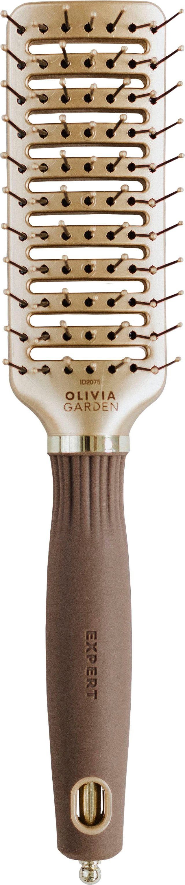 OLIVIA GARDEN Haarborstel EXPERT STYLE VENT Nylon Bristles Gold&Brown