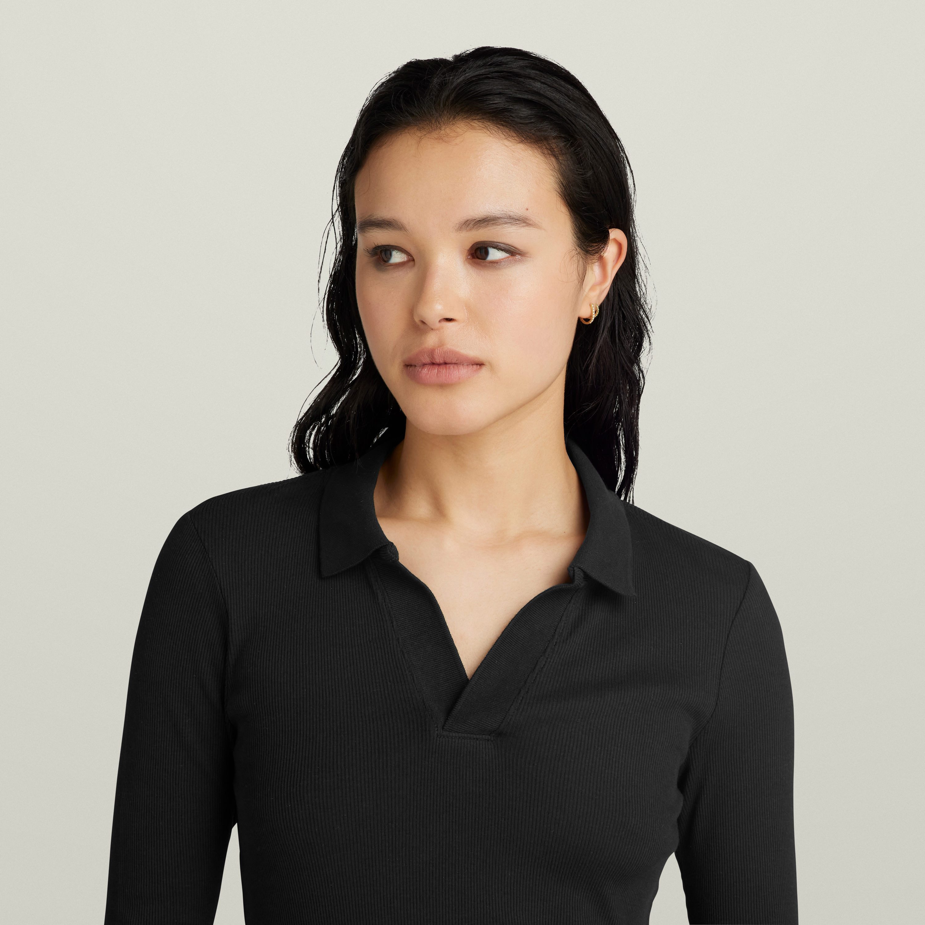 G-Star RAW Poloshirt met lange mouwen Ribbed Slim Polo