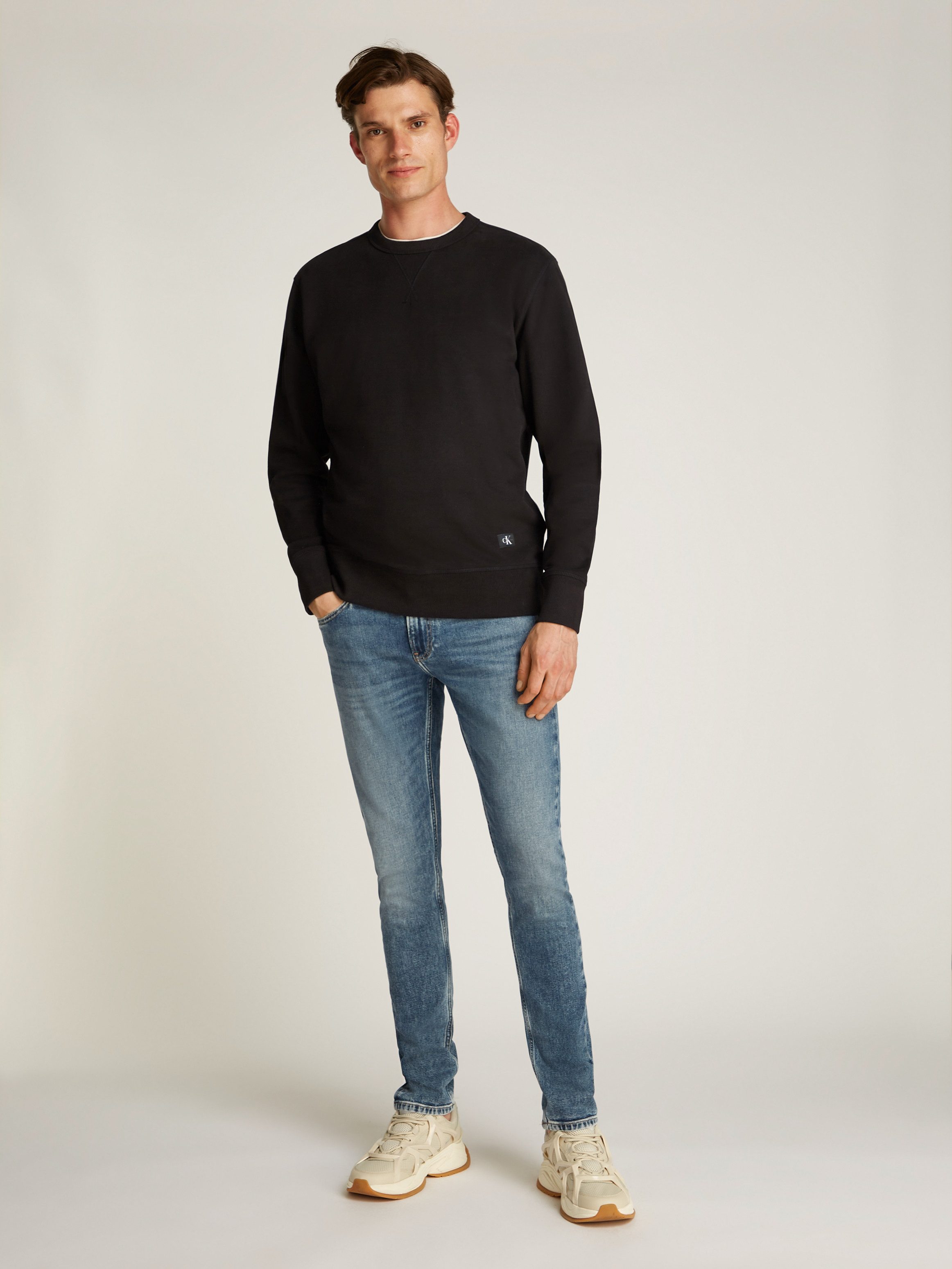 Calvin Klein Sweatshirt WOVEN LABEL CREW NECK