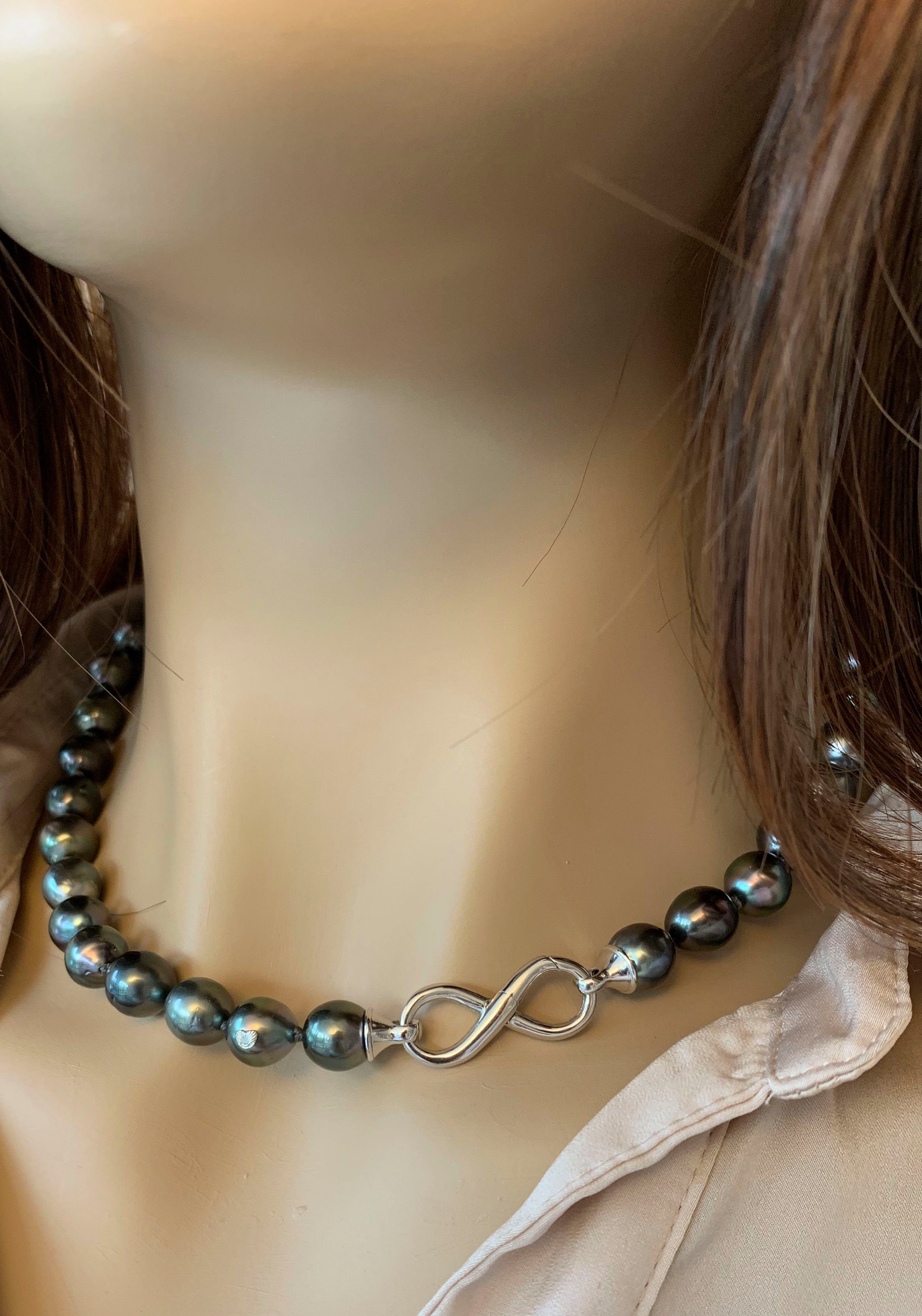 Adriana Parelsnoer Bellagio - Infinity/eeuwige band, B4-S, B4-W-7 Made in Germany - met zoetwater- of Tahitiparel