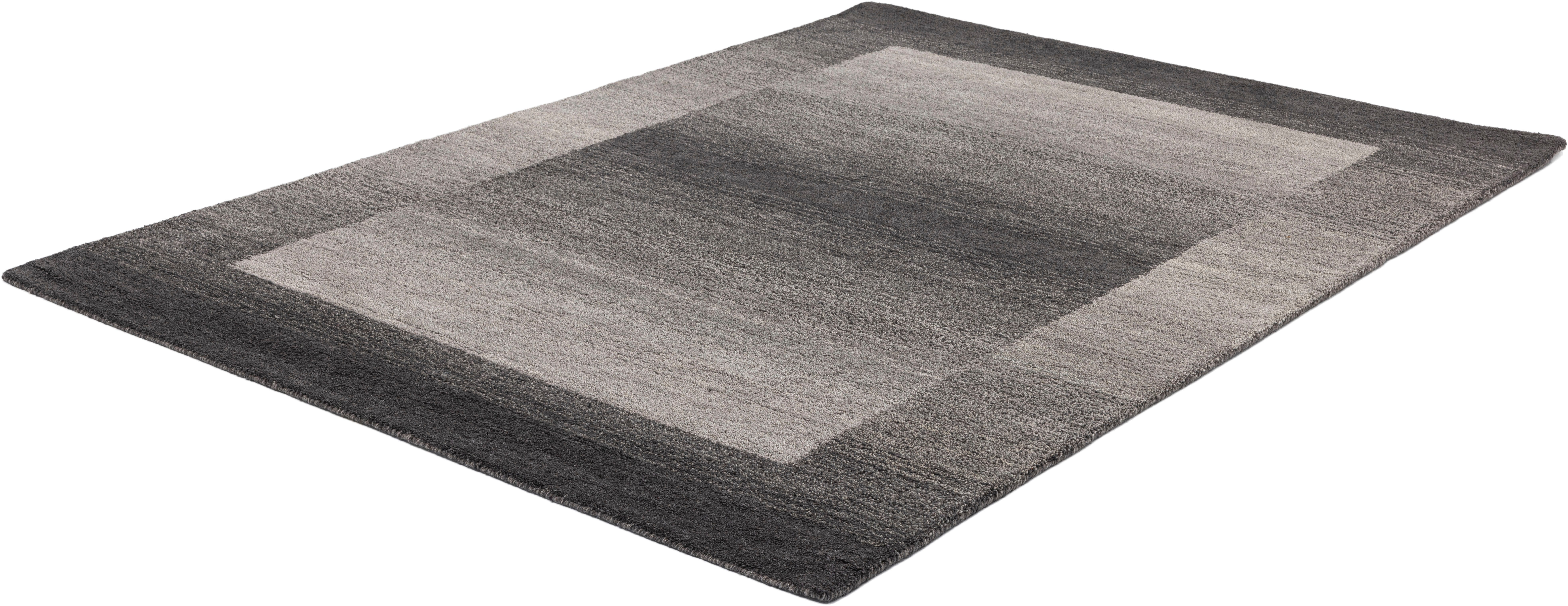 THEKO Wollen kleed Gabbeh super, Handgeweven vloerkleed, randdessin, zuivere wol, met de hand geweven