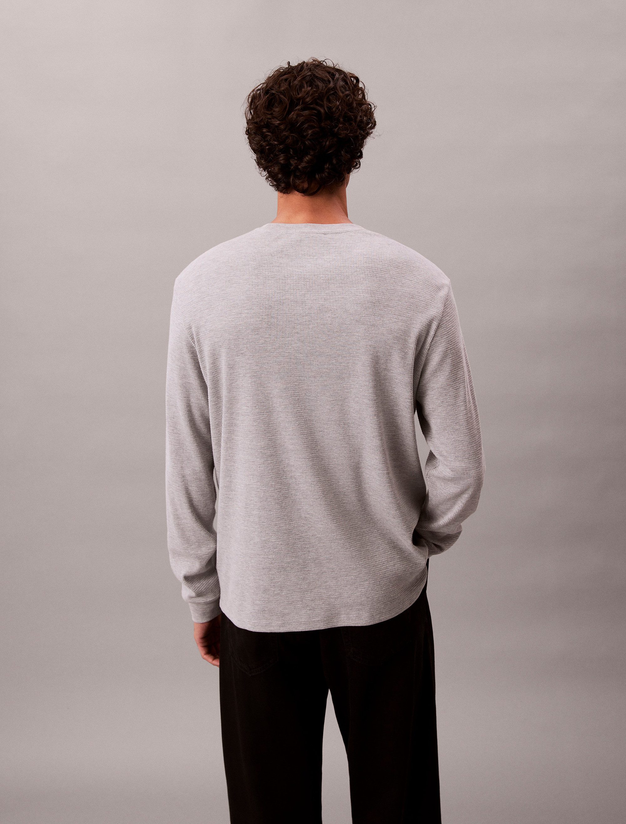 Calvin Klein Shirt met lange mouwen LS WAFFLE BADGE CREWNK TEE