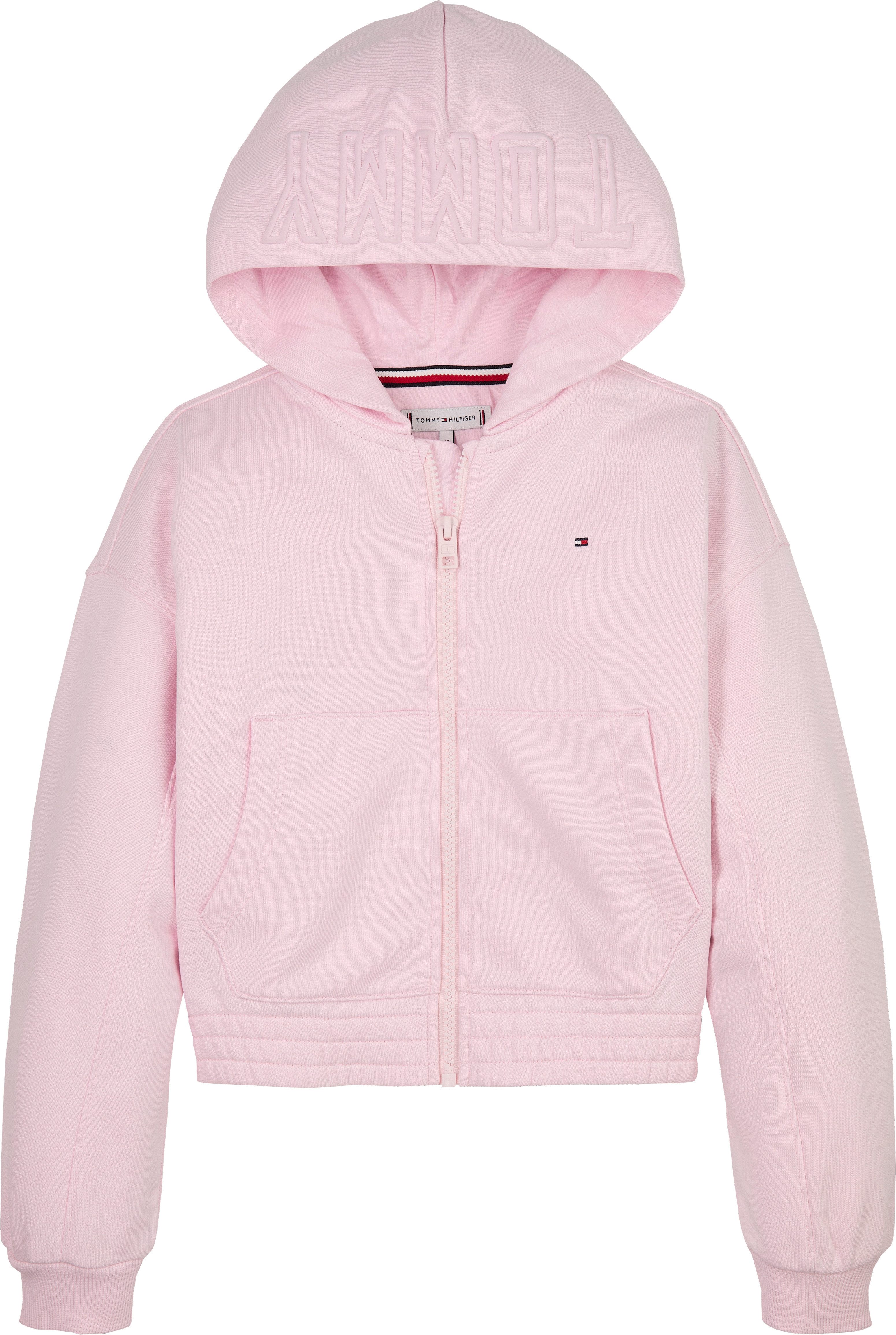 Tommy Hilfiger Capuchonsweatvest TOMMY PUFF PRINT ZIP THRU HOODIE voor kinderen tot 16 jaar, print op de capuchon