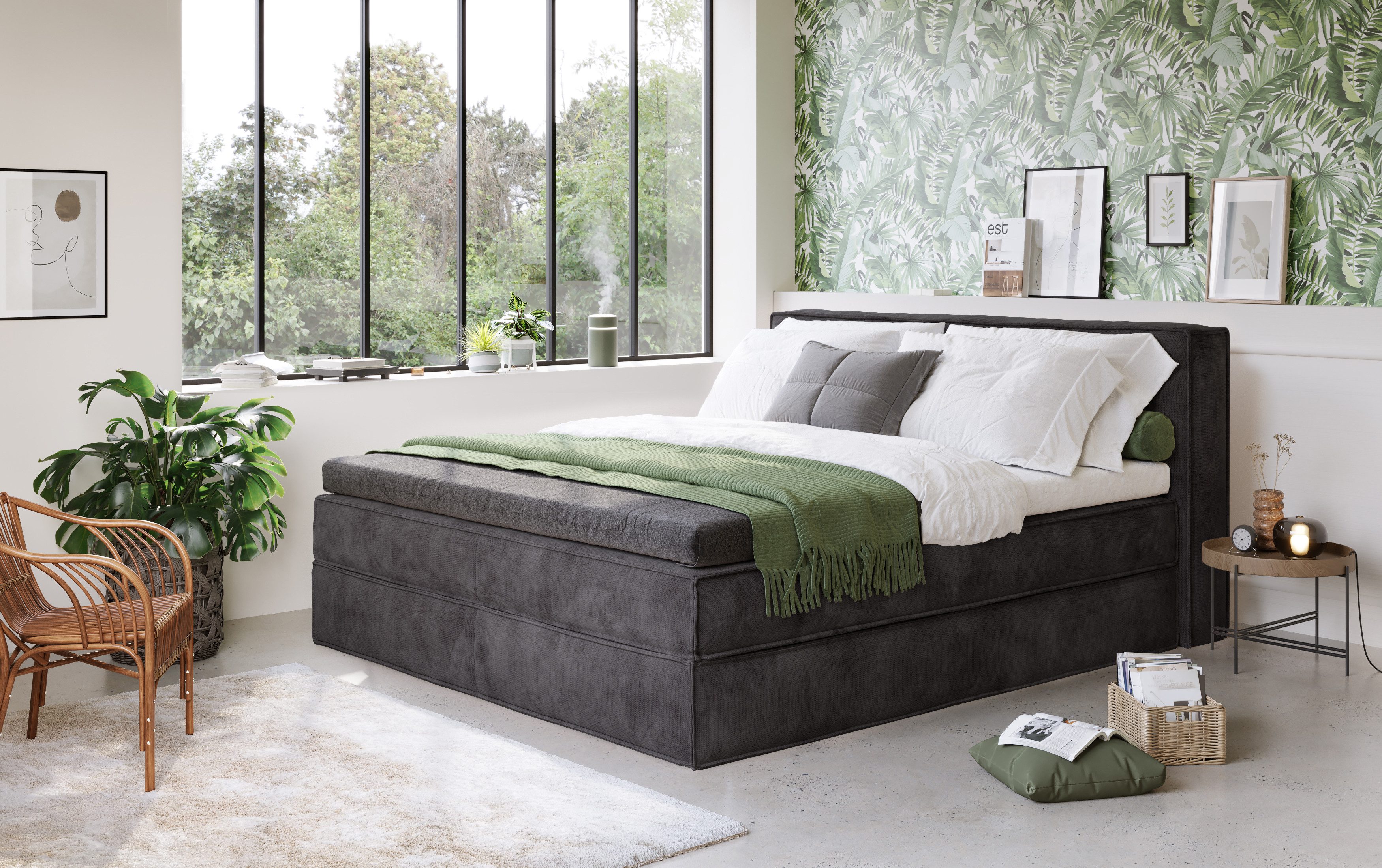 Home affaire Boxspring Sacy Boxbed incl. topmatras, 2 matrassen, hardheden H2, H3 en H4 naar keuze