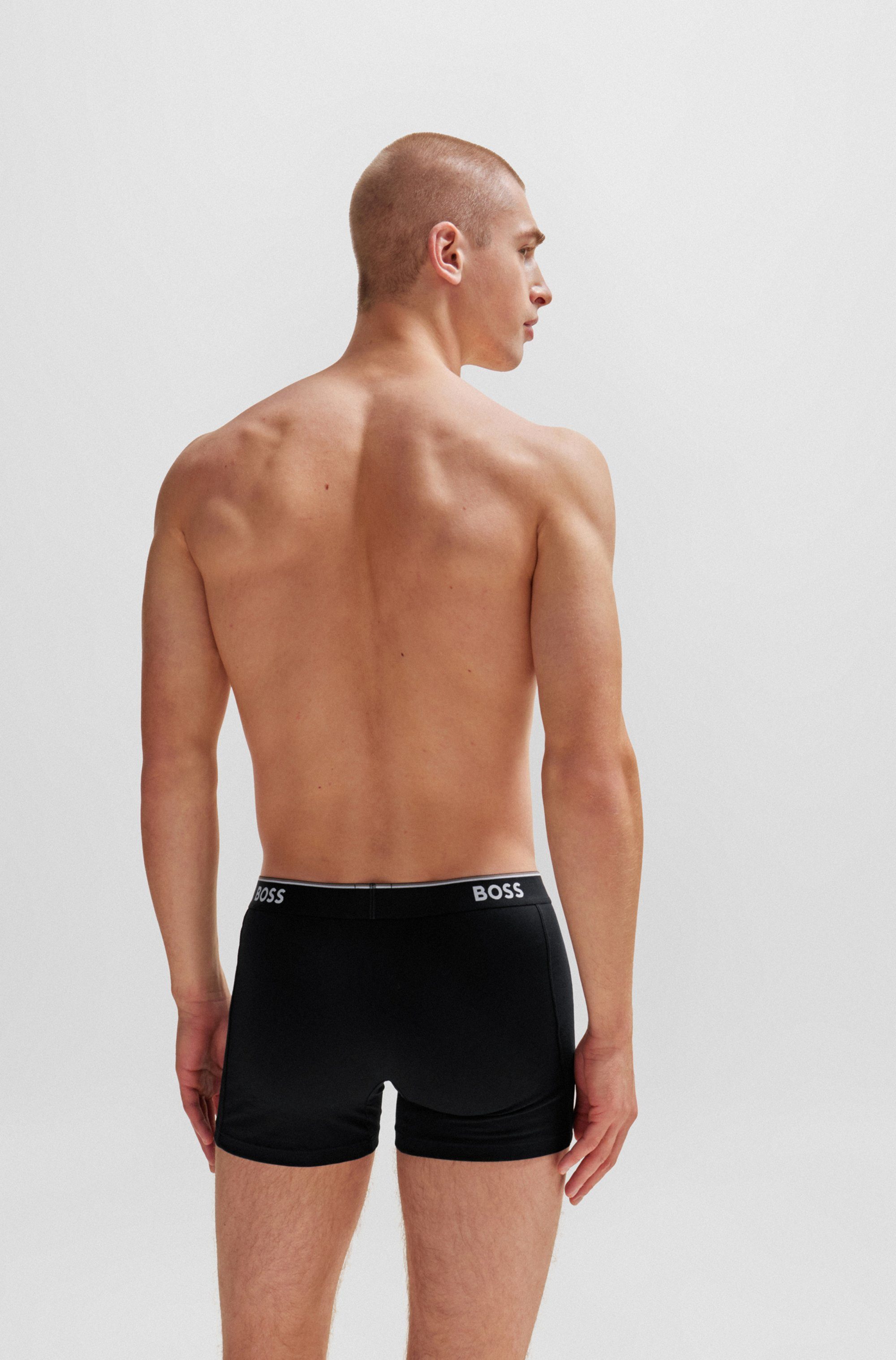 BOSS Lange boxershort BRIEF 3 PACK met in kleur bijpassende weefband (3 stuks)