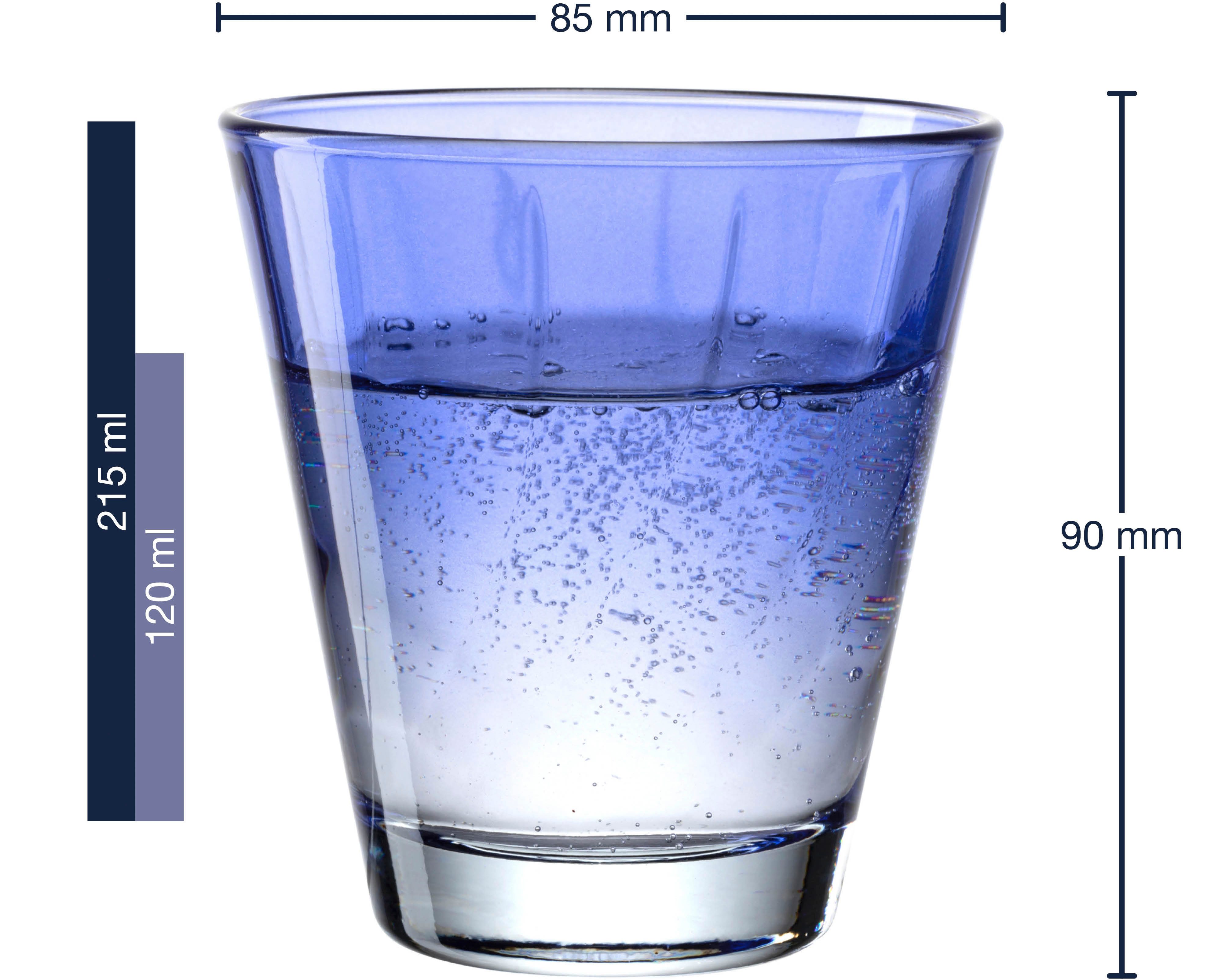 LEONARDO Glazenset Drinkglas, TWIST, 215 ml, 4-delig set (set, 4-delig)