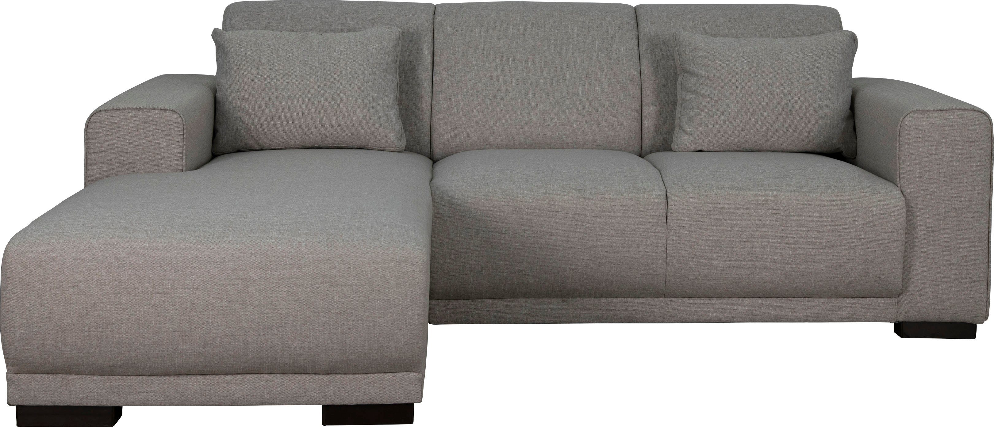 Home affaire Hoekbank BORNHOLM L-vorm met chaise longue, afmetingen B/D/H: 234/162/85 cm Recamiere links of rechts bestelbaar, golfvering, inclusief 2 kussens