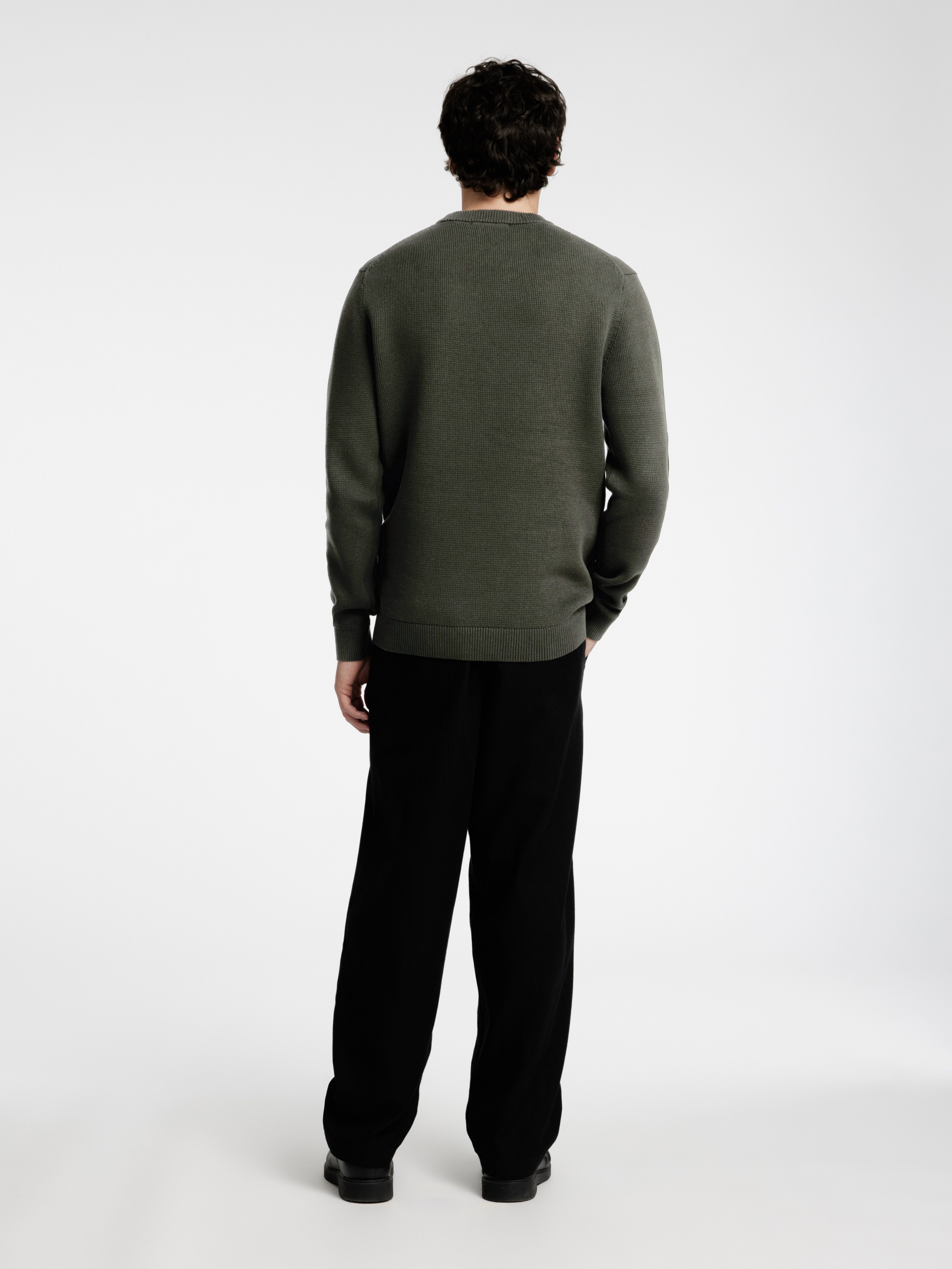 SELECTED HOMME Trui met ronde hals SLHDANE LS KNIT STRUCTURE CREW NECK NOOS