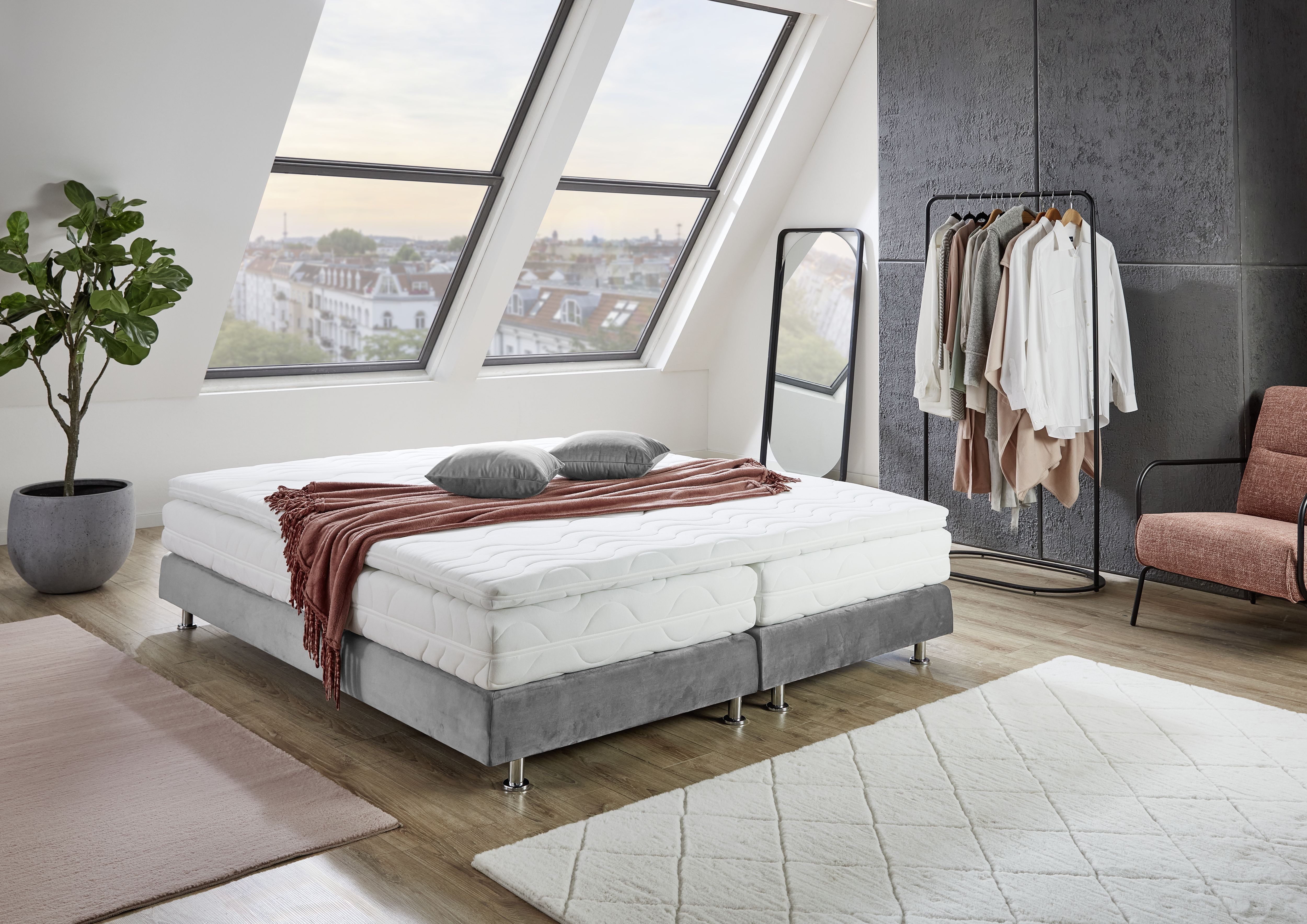 Westfalia Polsterbetten Boxspring NAGOYA selecteerbaar met en zonder topper, verkrijgbaar in h2, h3 en h4