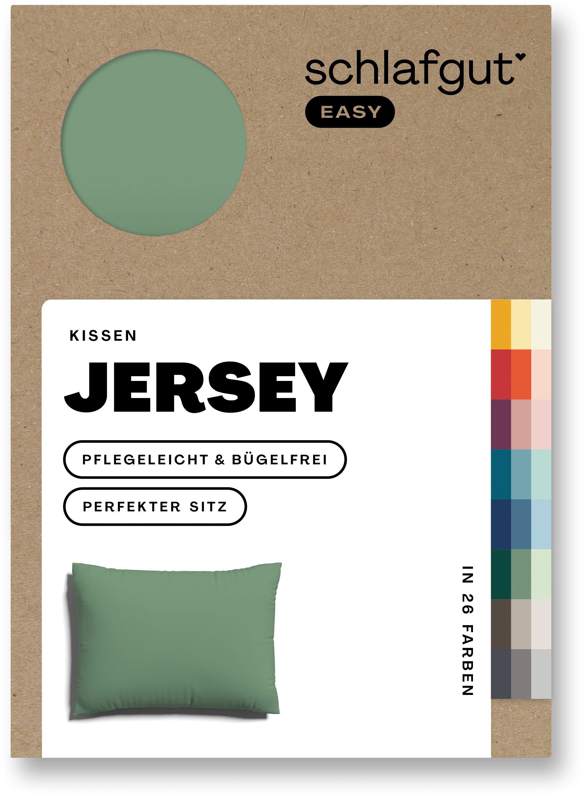Schlafgut Kussenovertrek EASY jersey Kussenhoes met rits, zacht en absorberend, kussenhoes (1 stuk)