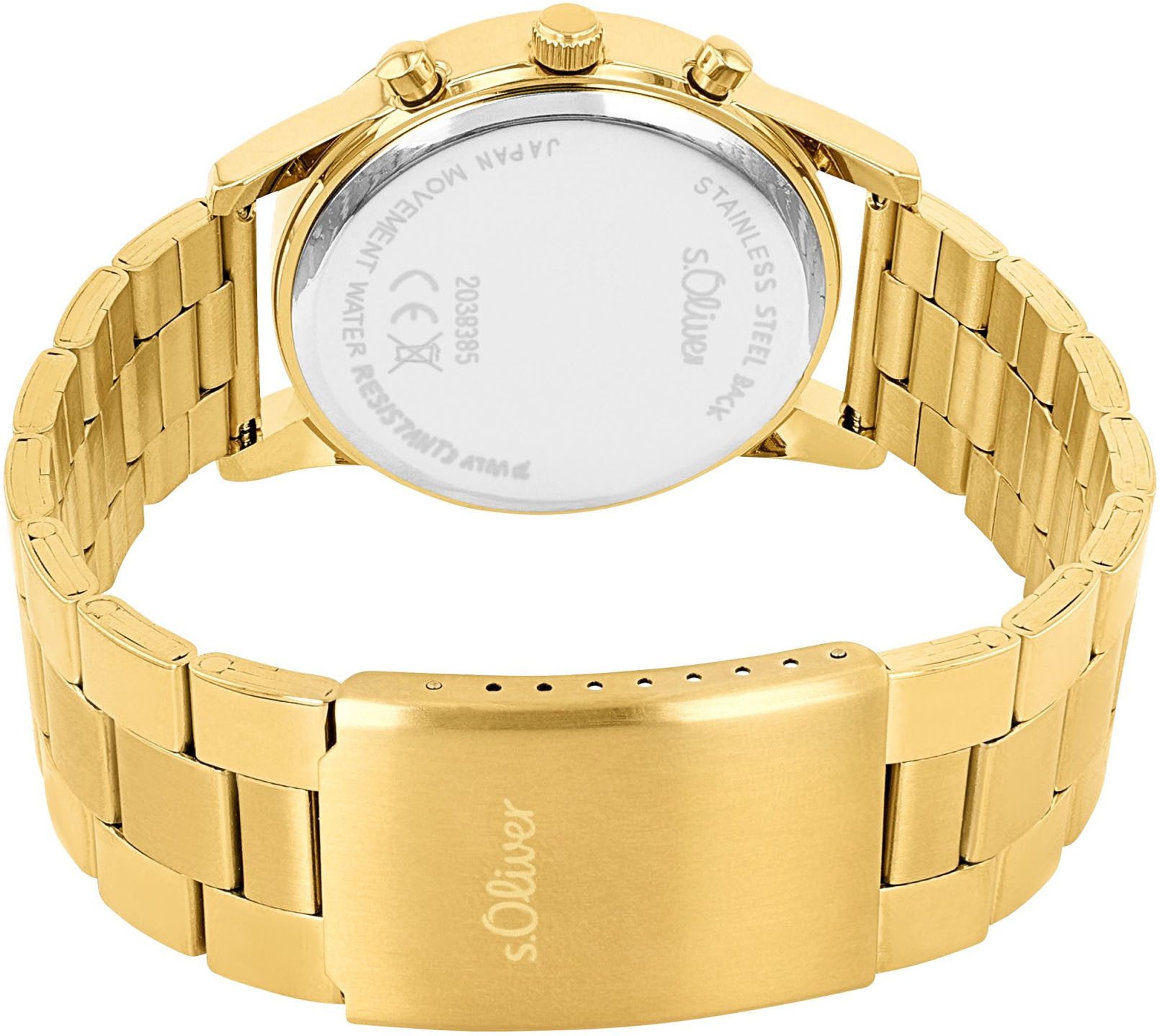s.Oliver Chronograaf Horloge, quartz, herenhorloge, stopwatchfunctie, 12/24-uursweergave