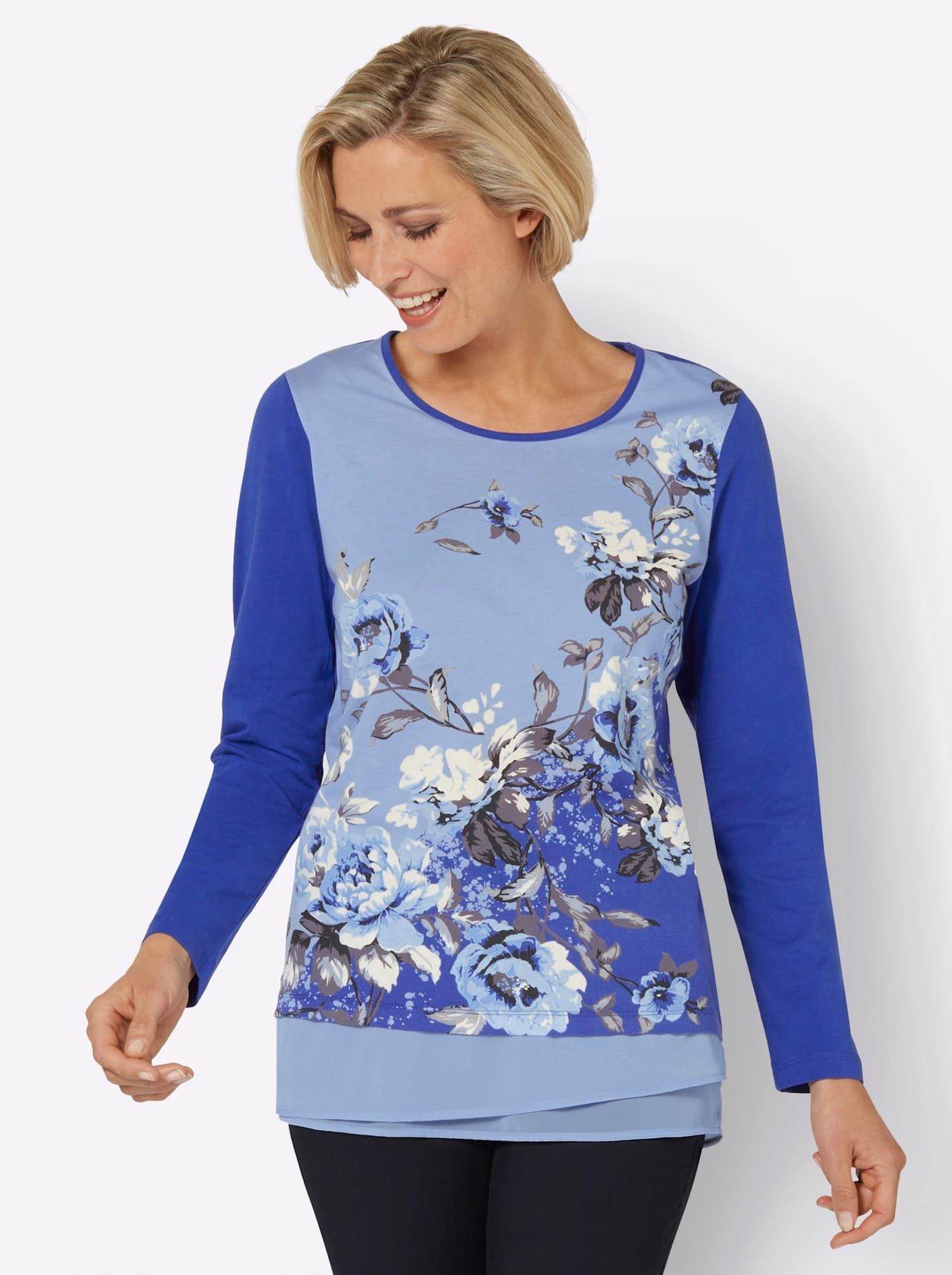 Classic Basics Lang Shirt met ronde hals (1-delig)