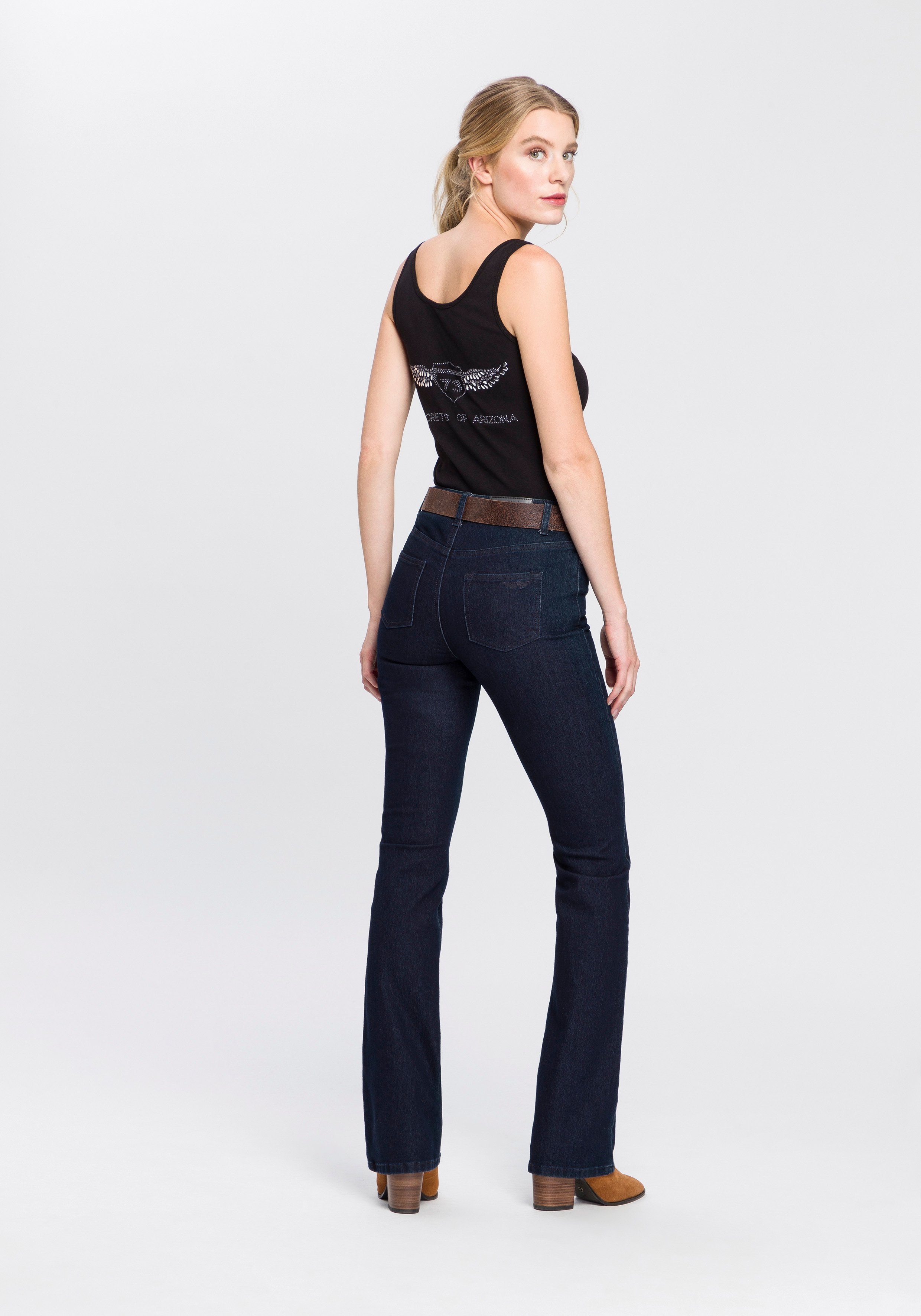 Arizona Bootcut jeans Baby Bootcut licht uitlopende broekspijpen, hoge taille