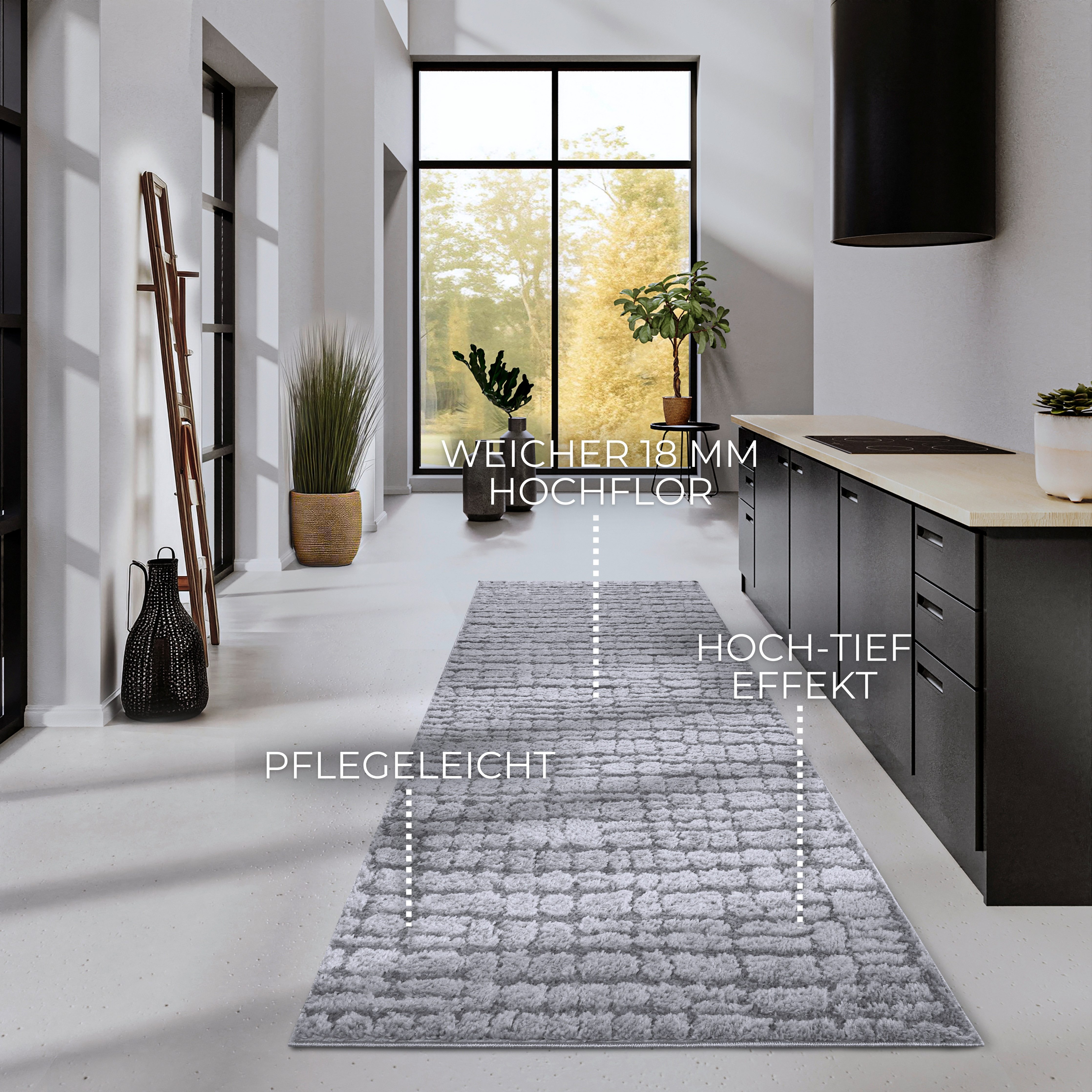 ELLE DECORATION Design-vloerkleed Artistique Hoogpolig, shaggy, loper, zacht, langpolig, modern, hoog-laag effect