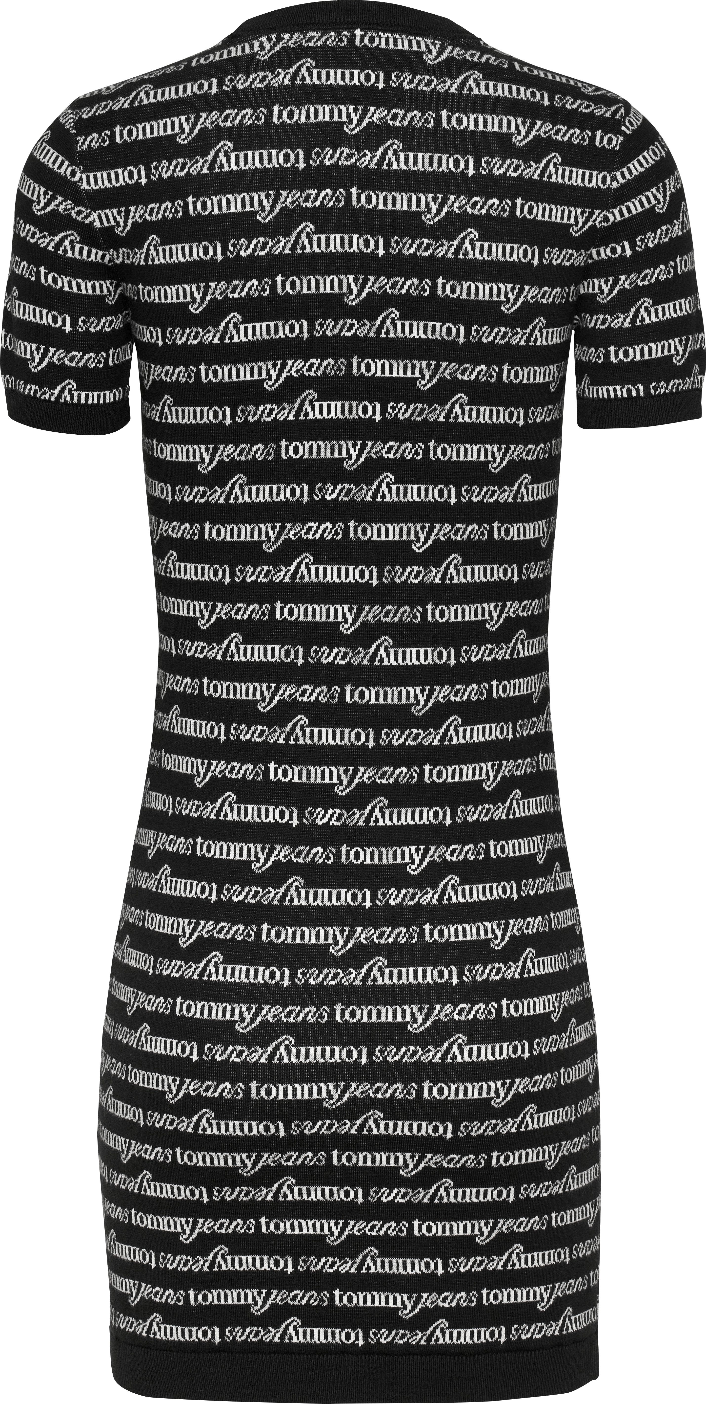 TOMMY JEANS Gebreide jurk TJW SCRIPT AOP SWEATER DRESS