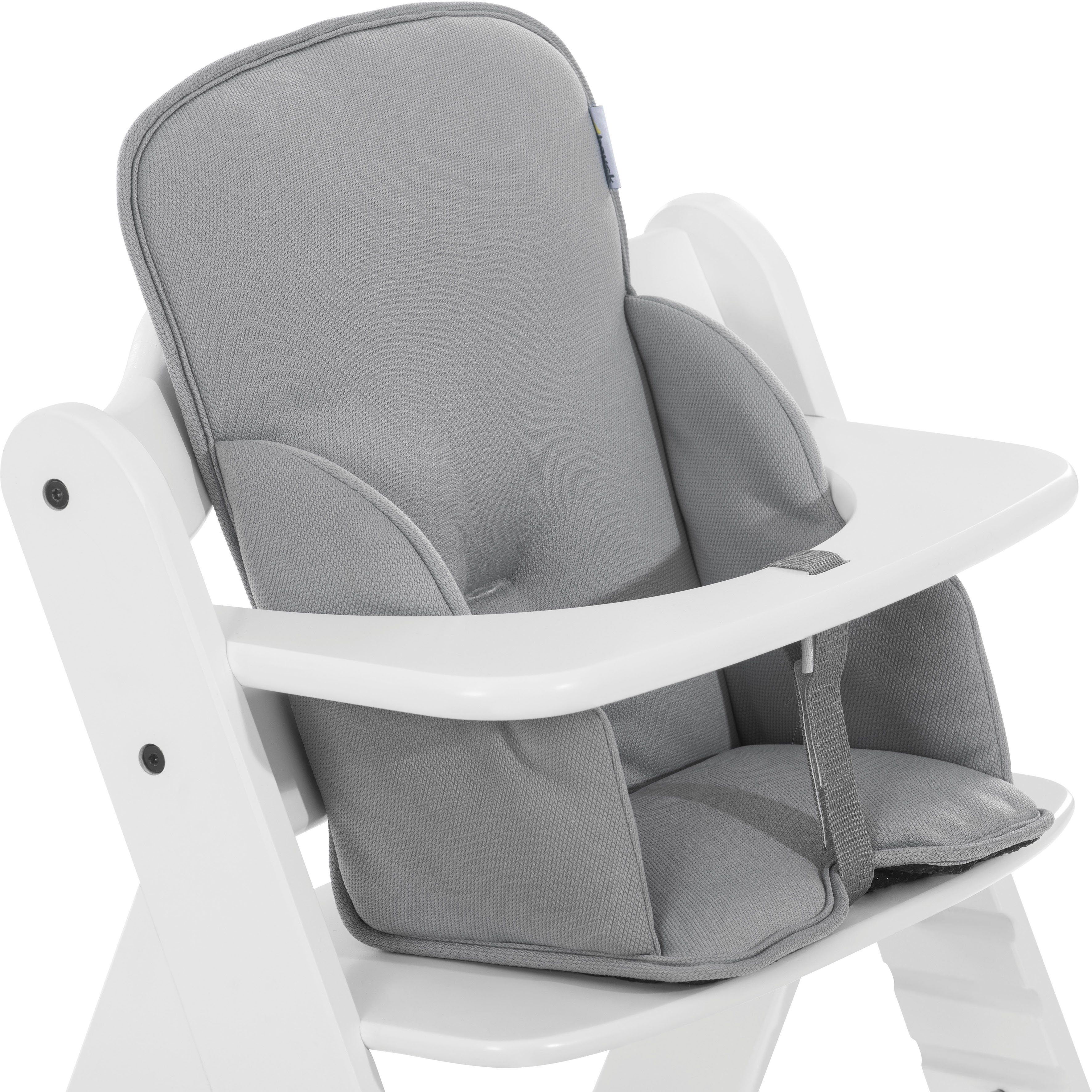 Hauck Stoelverkleiner Alpha Cosy Comfort, stretch grey voor de alpha+ houten kinderstoel