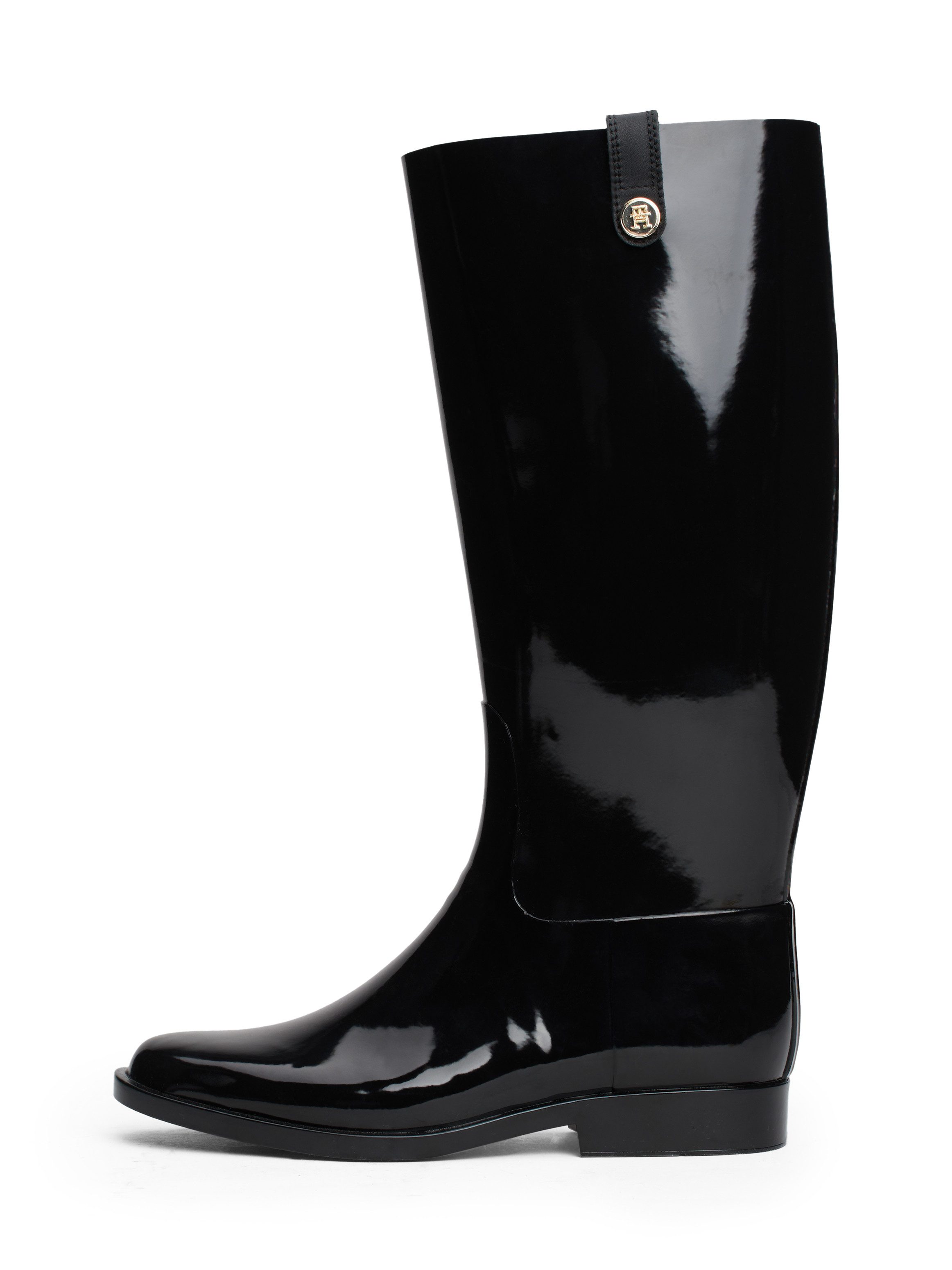Tommy Hilfiger Laarzen TH STUD RUBBER LONG RAINBOOT gummlaarzen, hoge laarzen, instaplaarzen met th-logo-niet