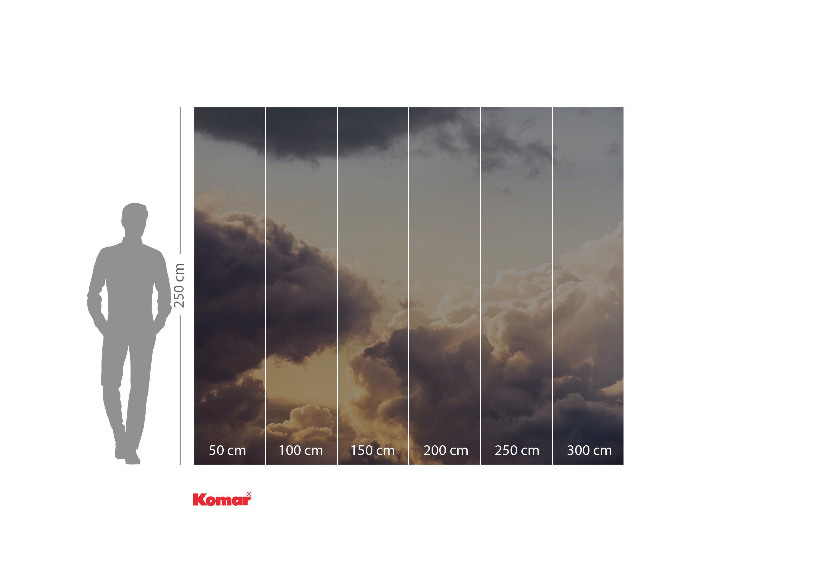 Komar Fotobehang Digitale print vlies - Cloud Cast - Afmeting 300 x 250 cm (1 stuk)