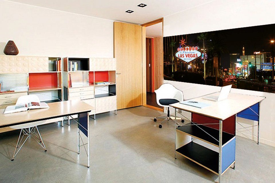 Papermoon Fotobehang Las Vegas Panorama Vlies, 2 banen, 350 x 100 cm (2-delig)