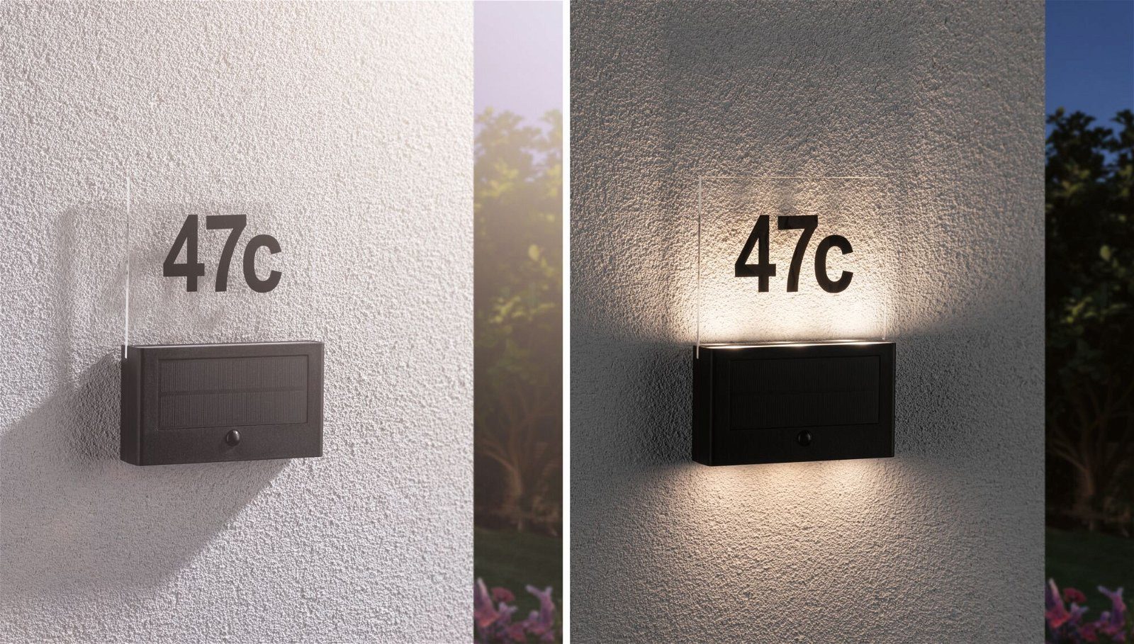 Paulmann Led-tuinlamp Solar Huisnummerlamp Neda IP44 3000K 27lm Antraciet (1 stuk)