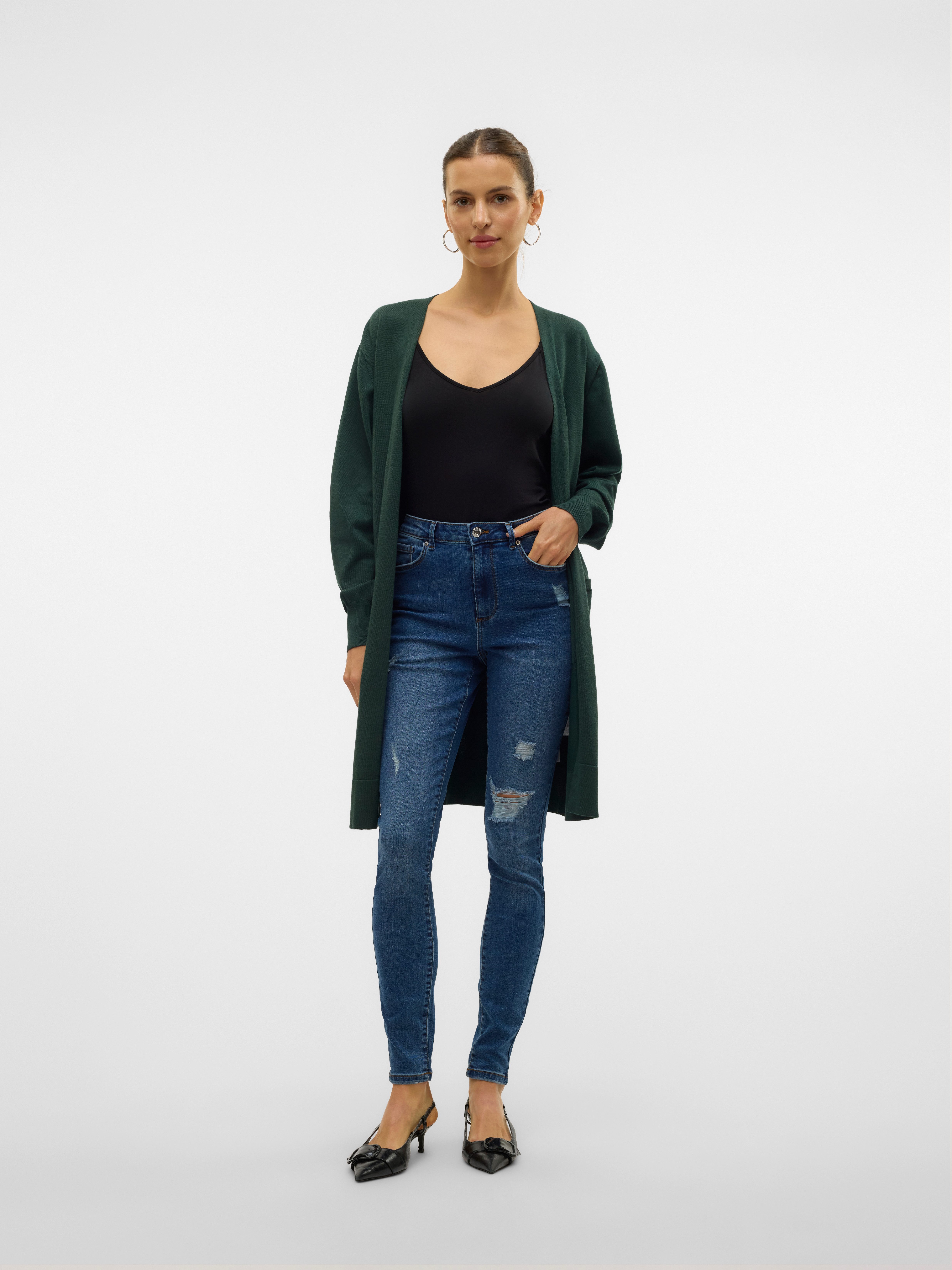 Vero Moda Lang vest VMSILJE LS OPEN CARDIGAN GA NOOS