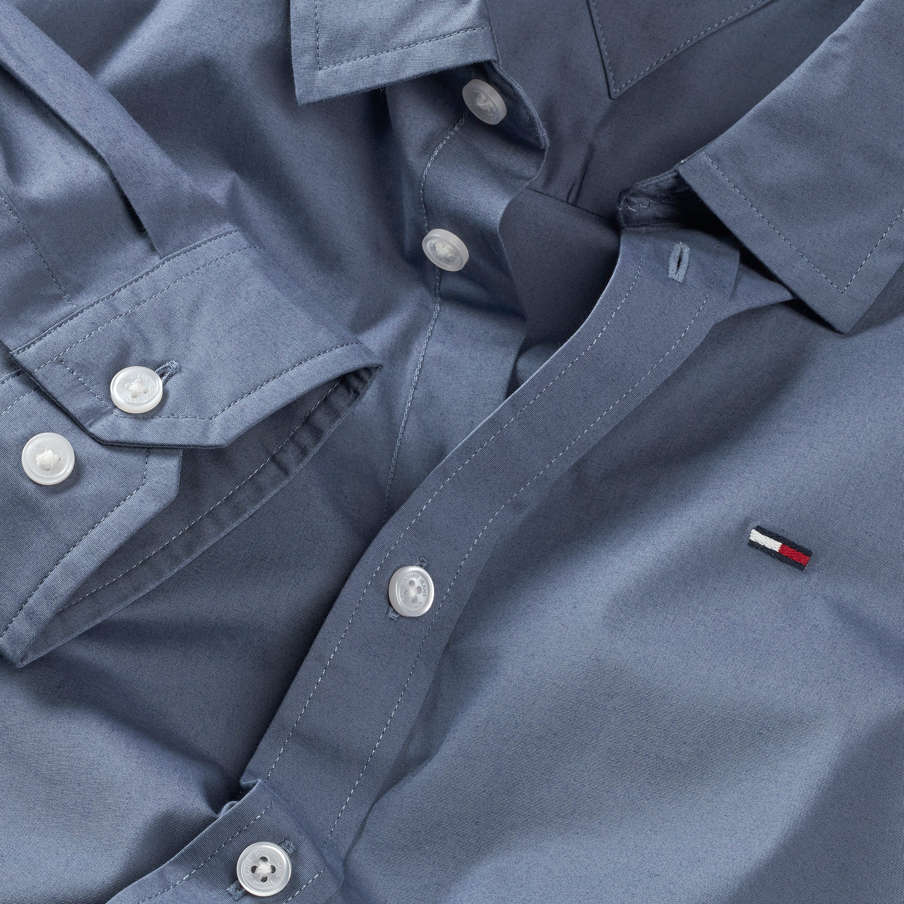 TOMMY JEANS Overhemd met lange mouwen Sabim Stretch Hemd Shirt Stretch shirt, premium, slim fit, met elastaan