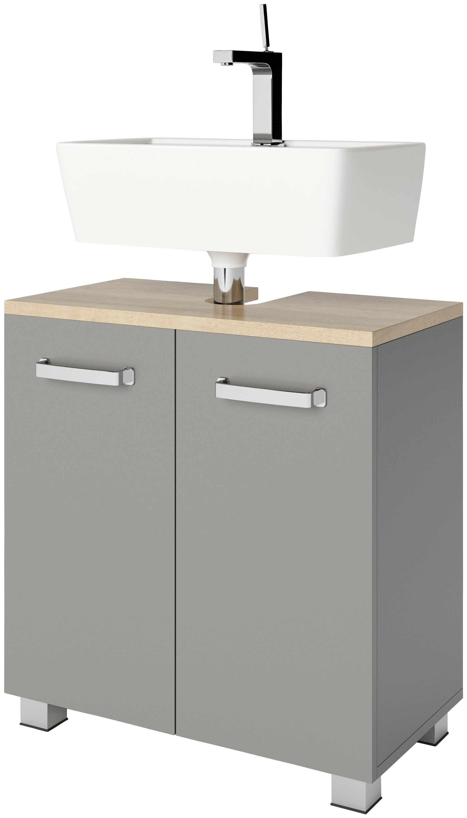 welltime Wastafelonderkast Cosmo Bxdxh: ca. 60x32,5x63,5 cm, 2 vakken