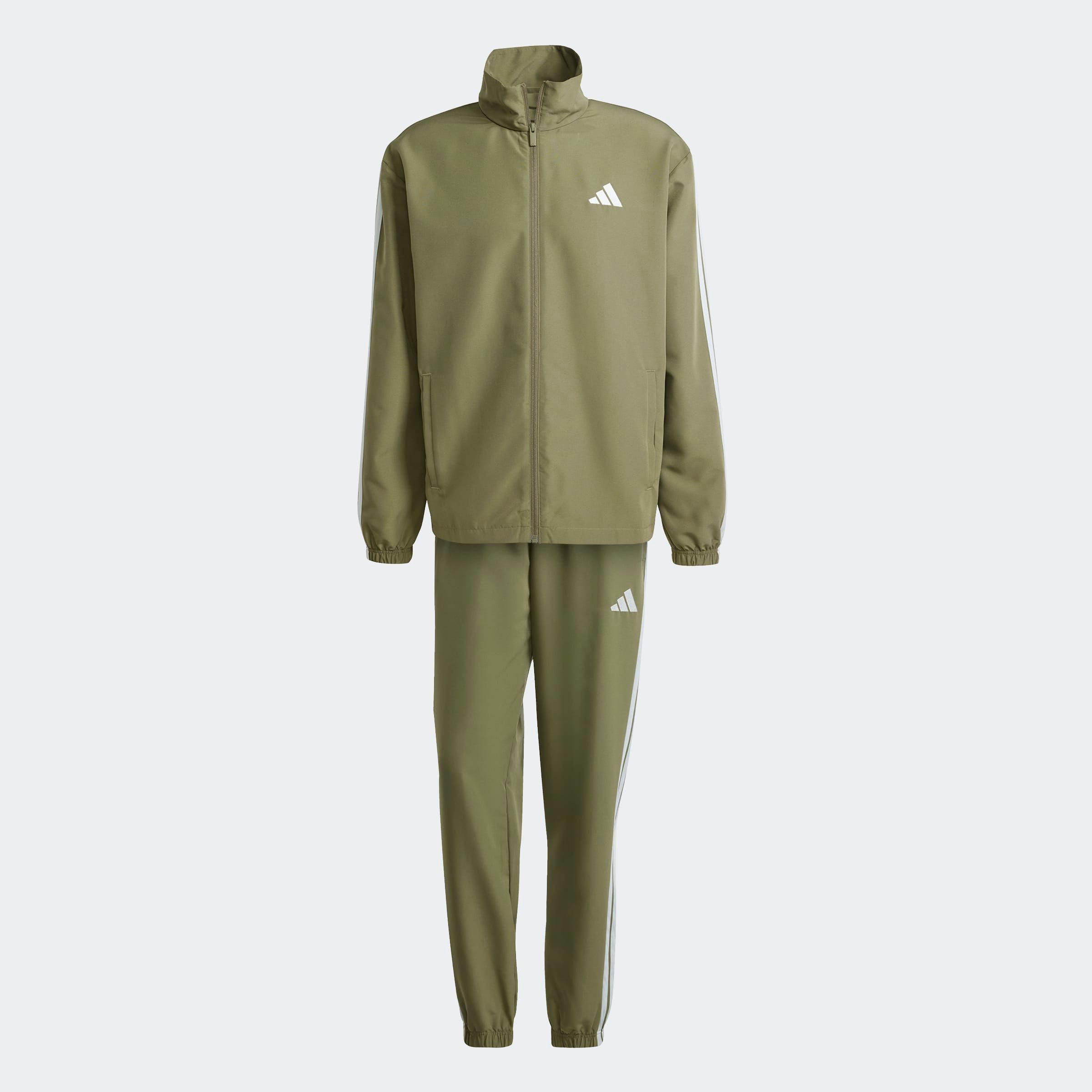 adidas Sportswear Trainingspak M 3S WV TT TS drie-strepen geweven trainingspak (2-delig)