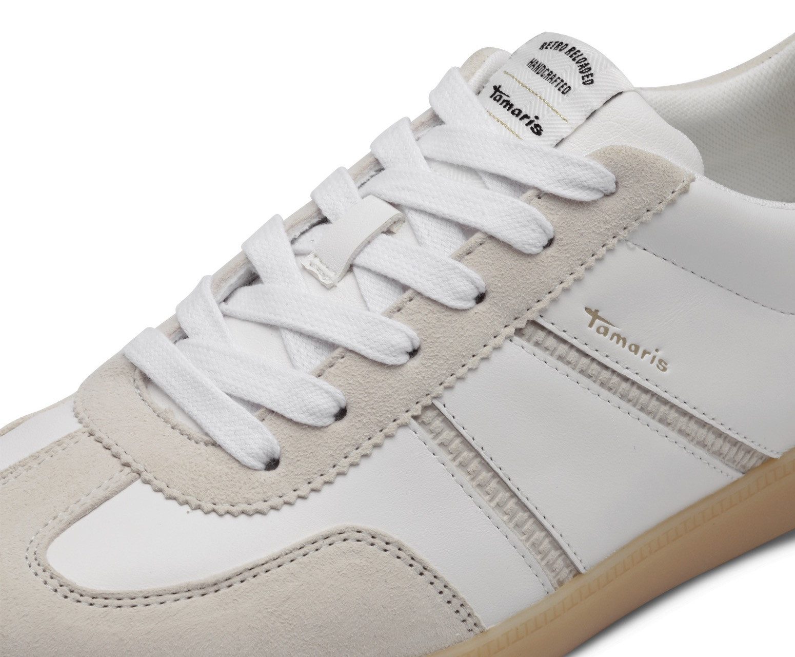 Tamaris Plateausneakers vrijetijdsschoen, lage schoen, veterschoen met gepolsterde schacht