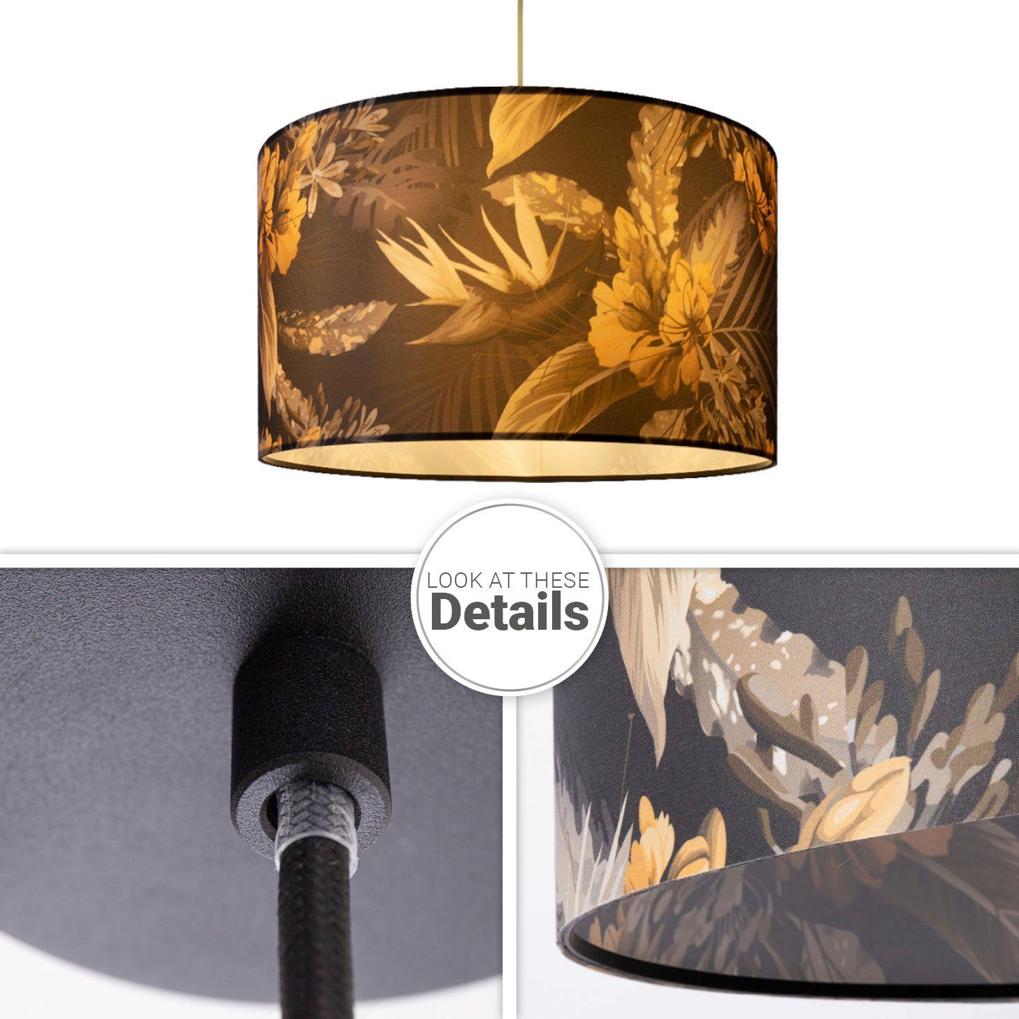 Paco Home Hanglamp Hugo Cube Stoffkap woonkamer hanglamp eetkamer keuken