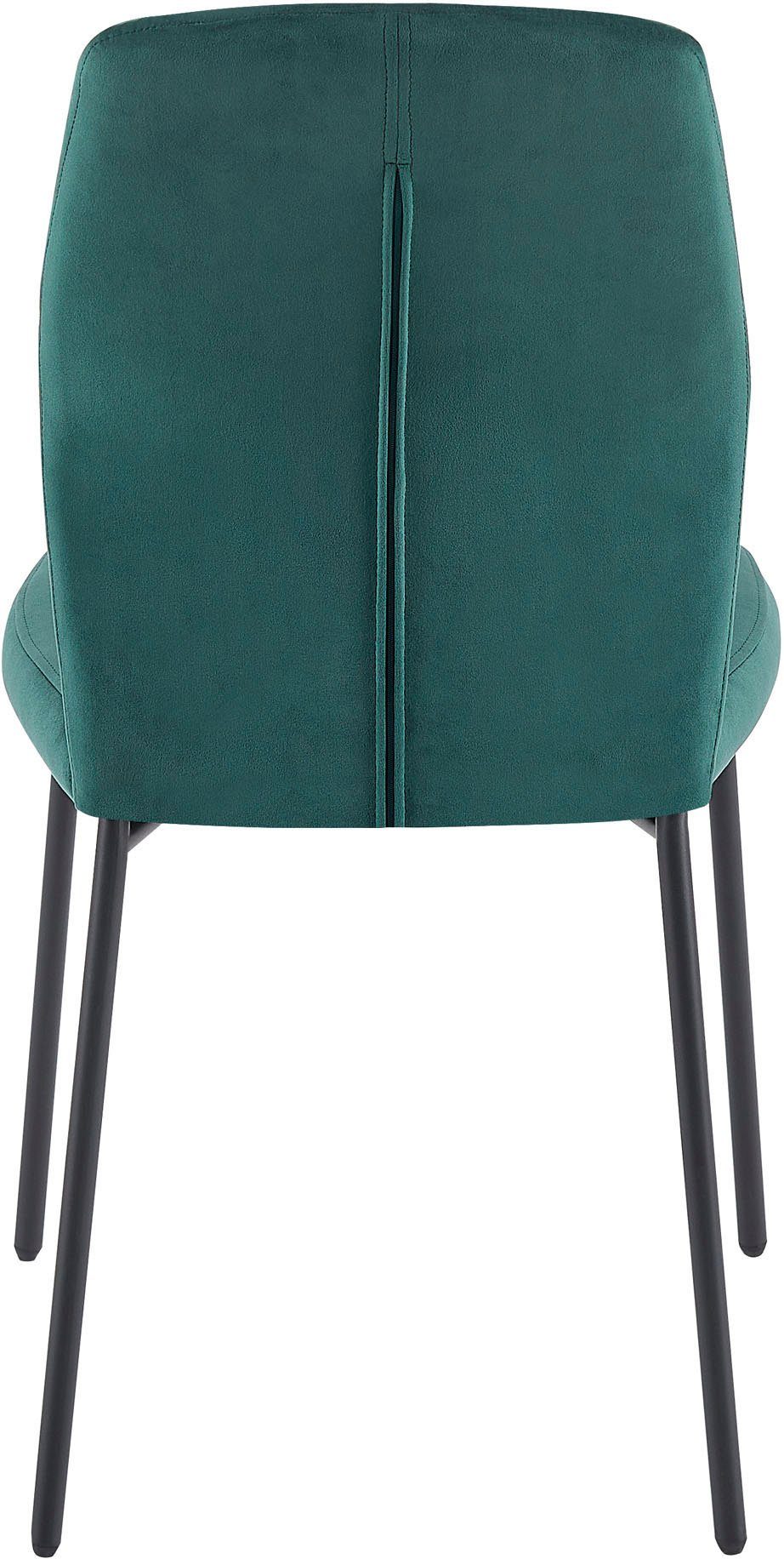 SalesFever Stoel met 4 poten met honingraatpatroon op de rug (set, 2 stuks)