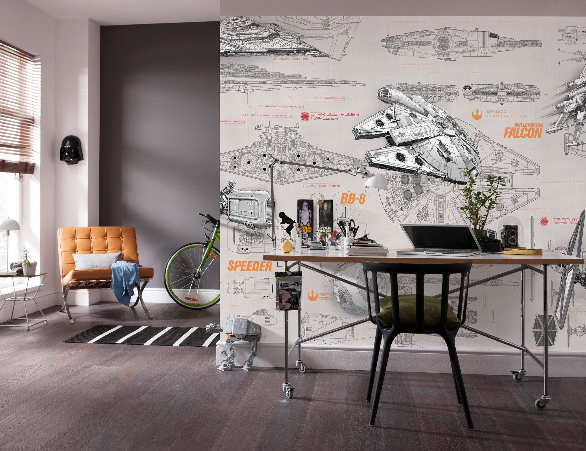 Komar Fotobehang STAR WARS Blueprints - Afmeting 368 x 254 cm (set)