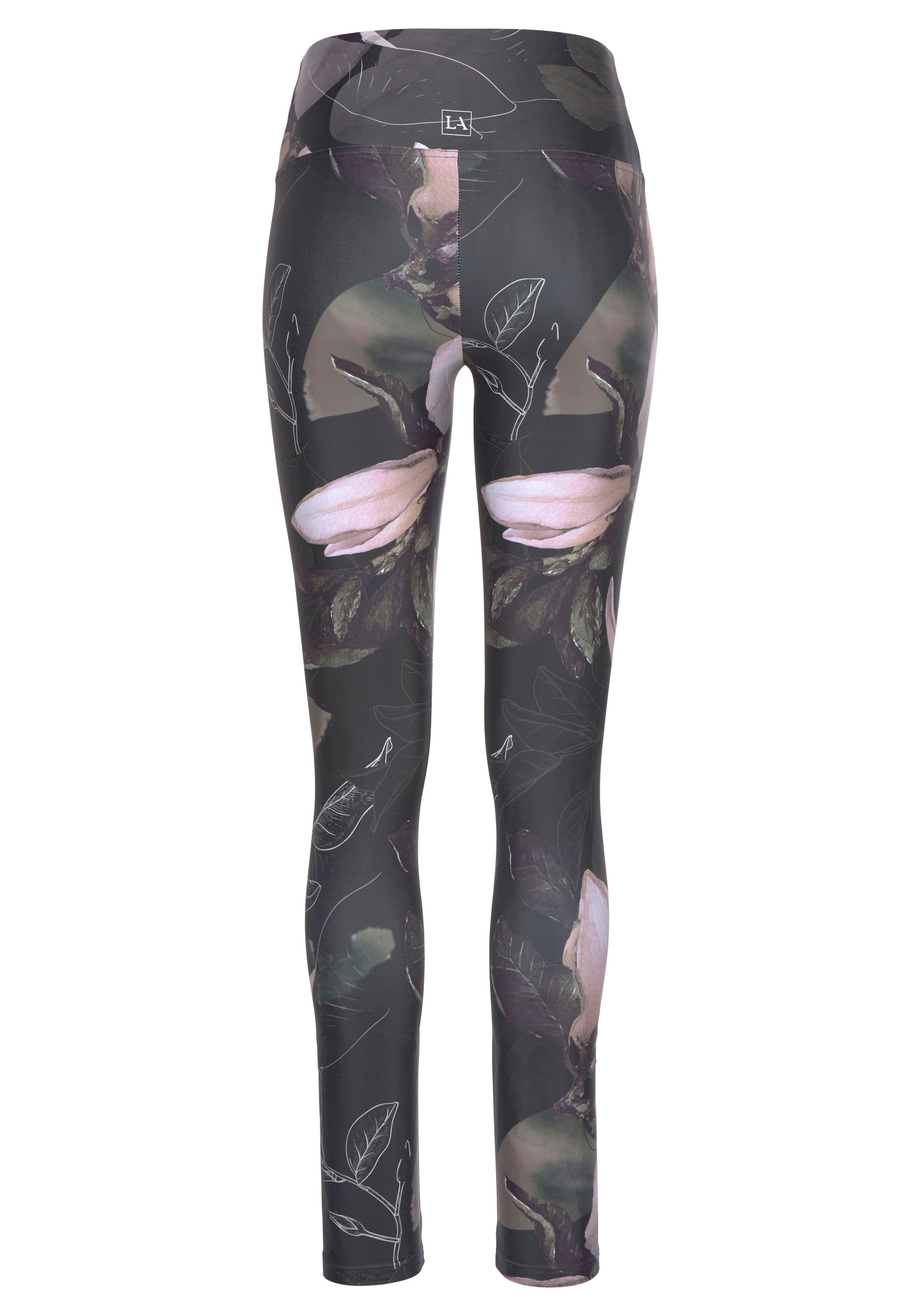 active by Lascana Legging Tropical met abstracte bloemenprint, loungewear
