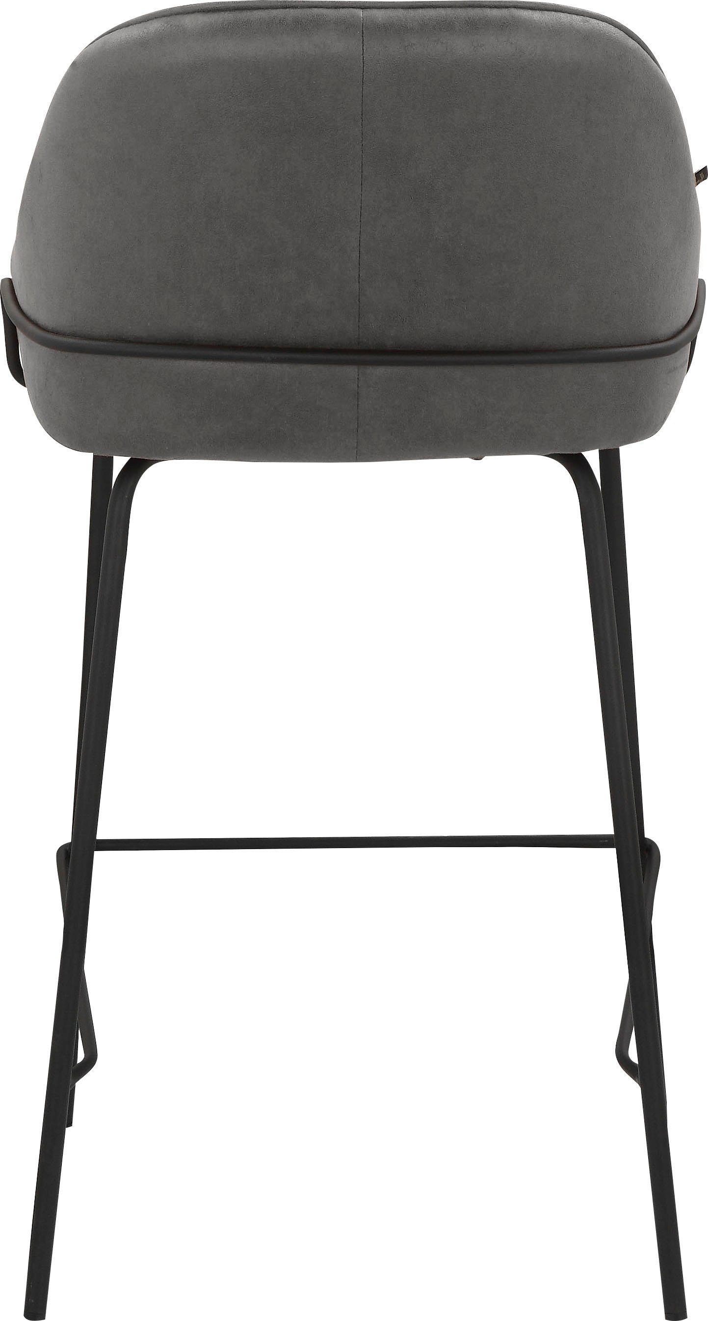 Leonique Stoel met 4 poten Puant met stof van polyester/gerecycled polyester, zithoogte 65 cm (2 stuks)