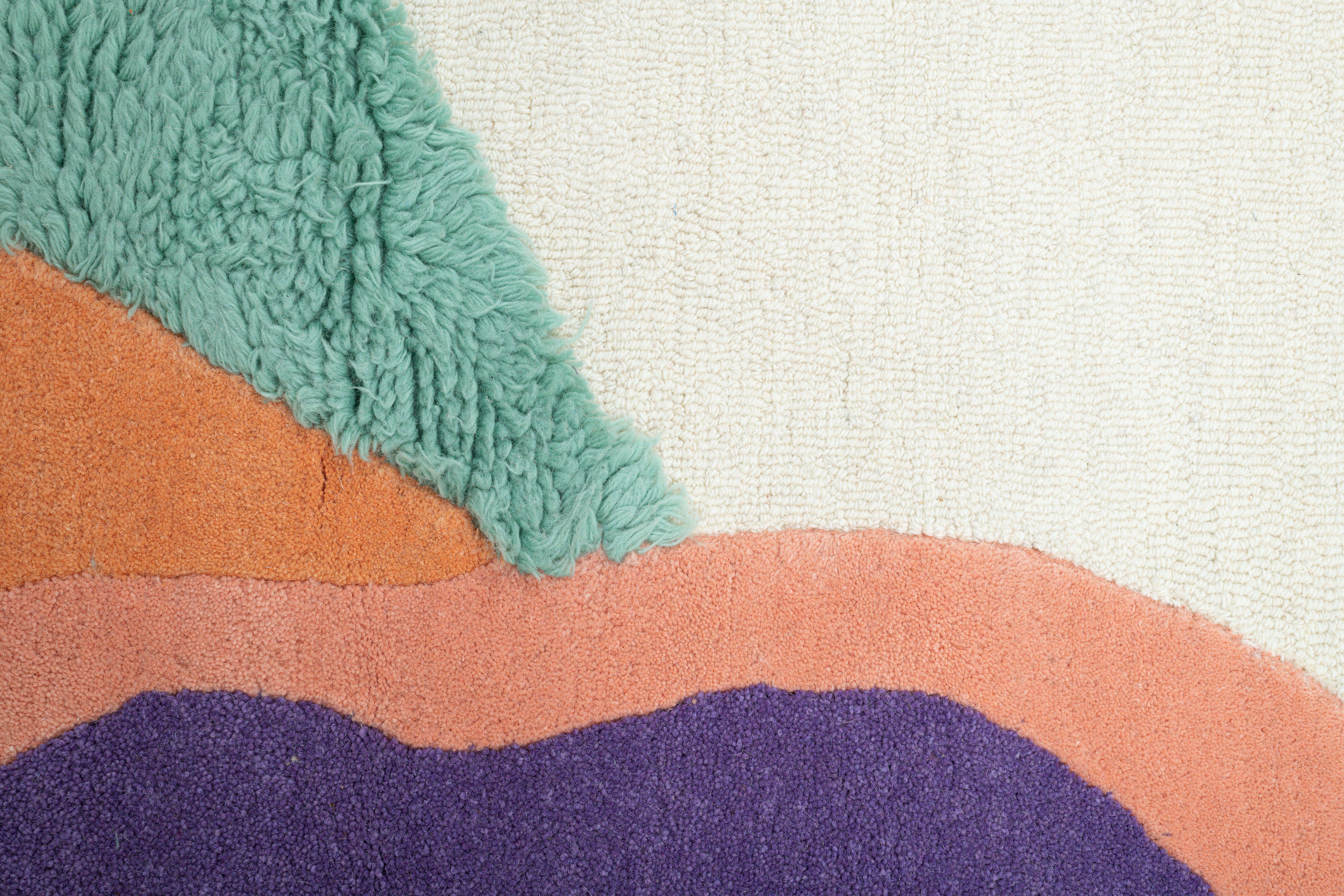 TOM TAILOR HOME Design-vloerkleed Bings Colorful Poppy Kortpolig, 100% wol, modern design, abstracte bloemen
