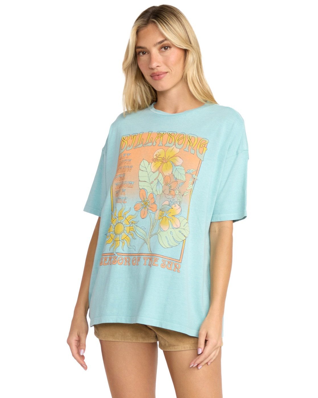 Billabong T-shirt Daylight Blooms dames shirts maat S blauw