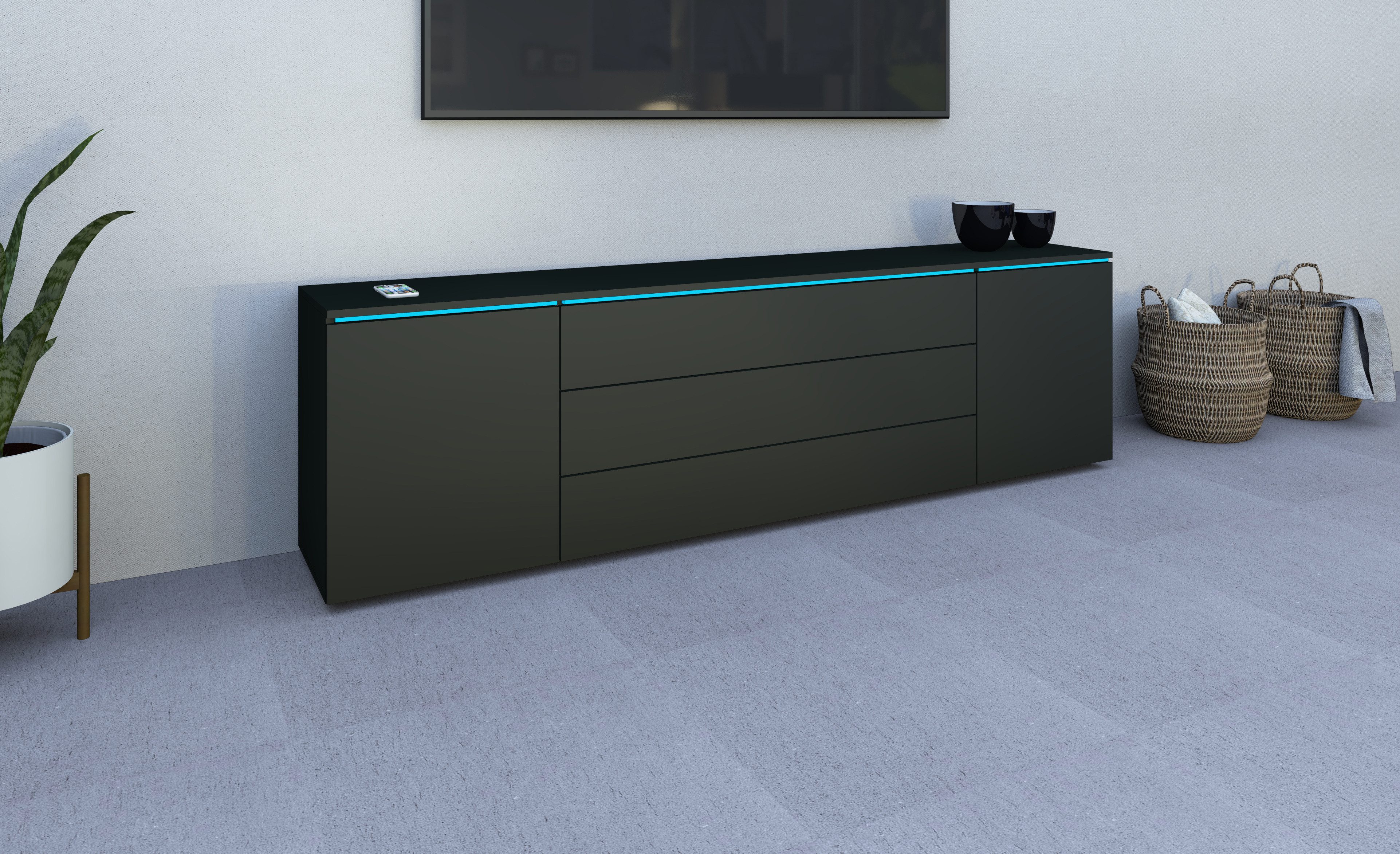 borchardt Möbel Tv-meubel San Diego Breedte 200 cm
