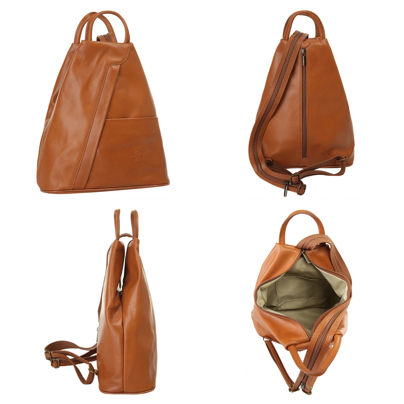 Samantha Look Rugzak echt leer, made in italy