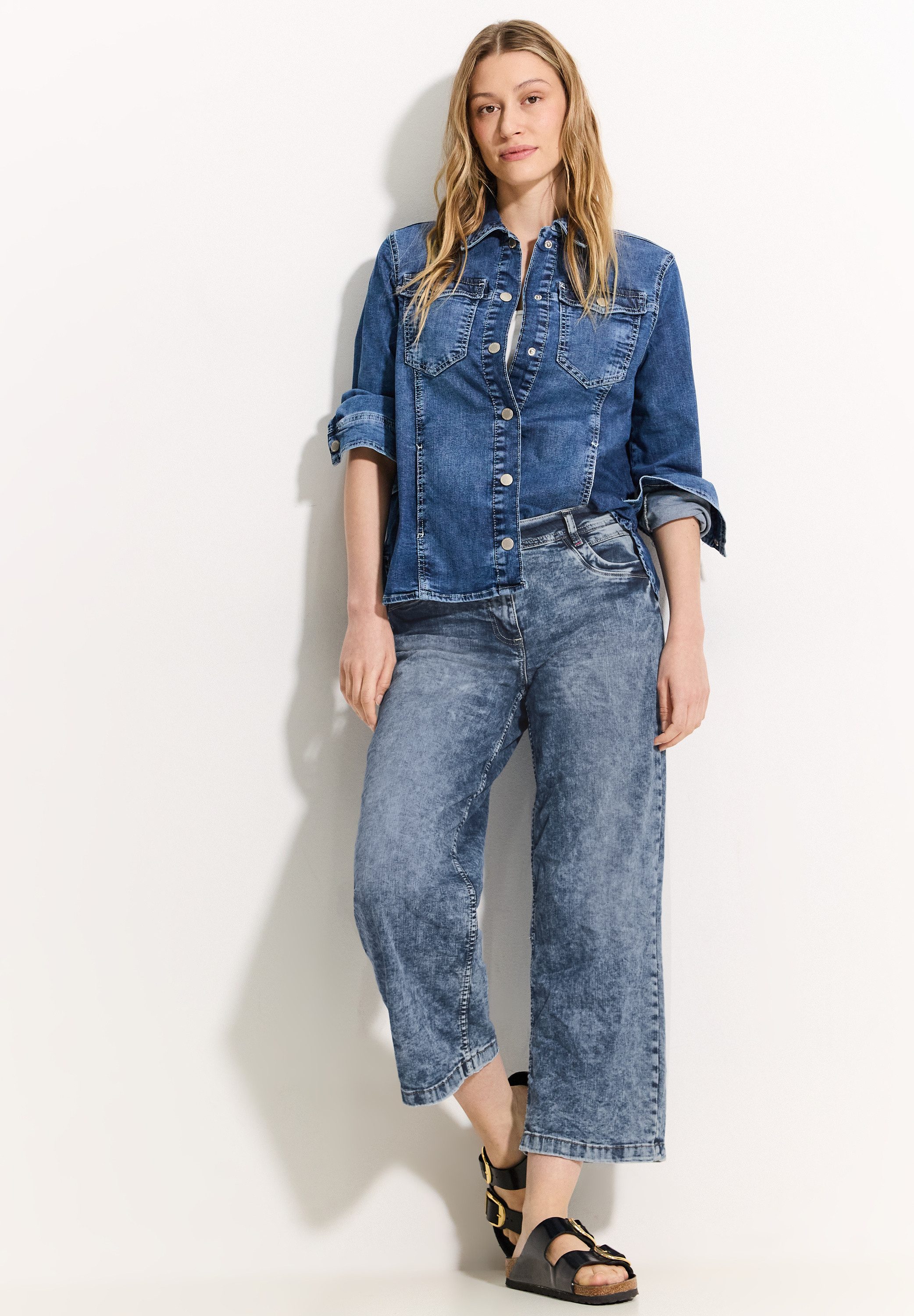 Cecil Loose fit jeans Style Neele in five-pocketsstijl