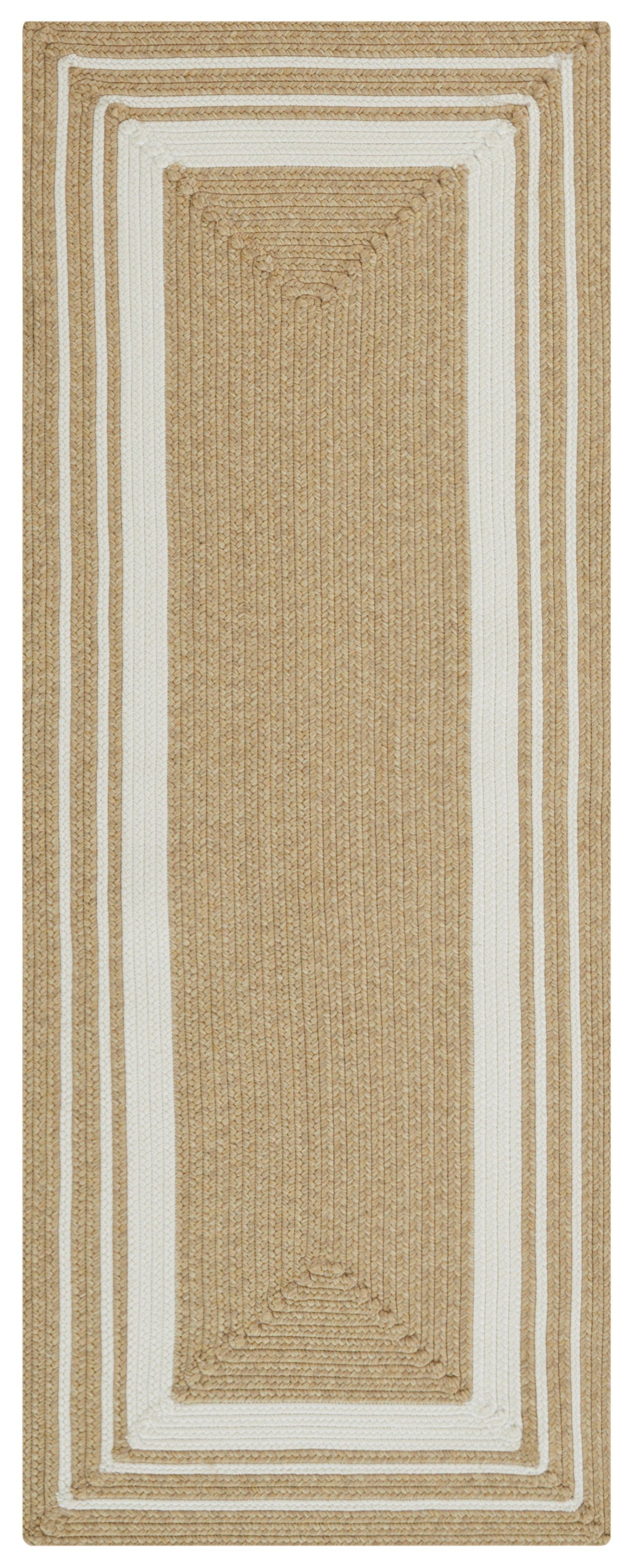 NORTHRUGS Vloerkleed Trenzado In- & outdoor, handgemaakt-look, loper, weerbestendig, balkon, woonkamer