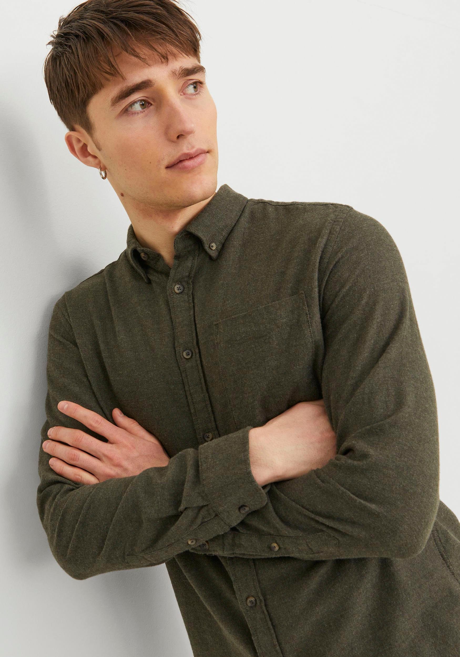 Jack & Jones Overhemd met lange mouwen JJECLASSIC MELANGE SHIRT LS SN