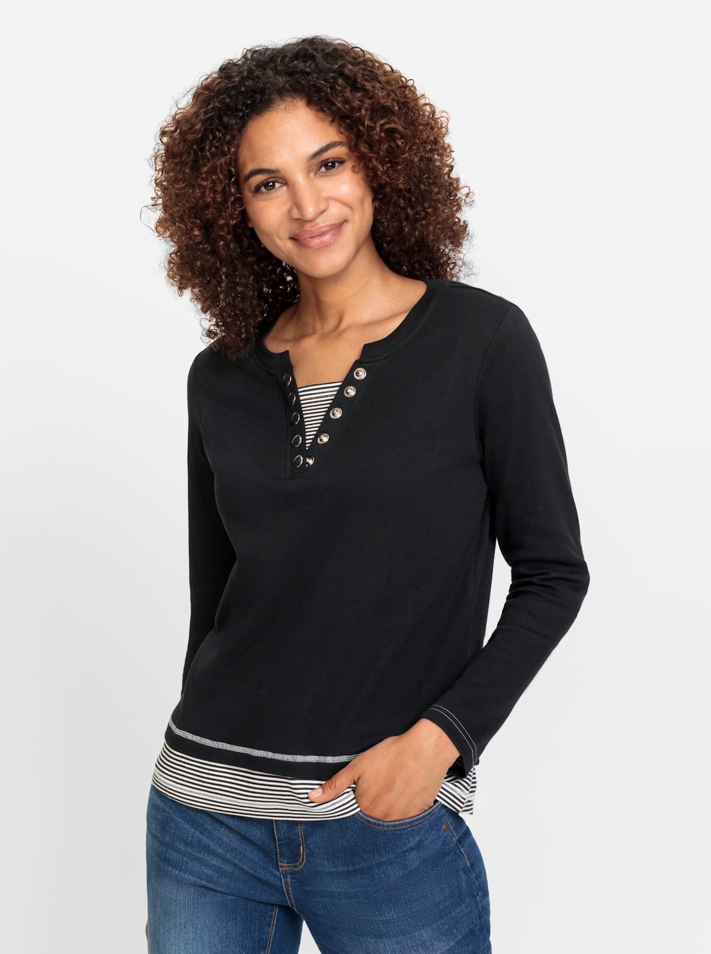 Classic Inspirationen 2-in-1-shirt met lange mouwen Shirt (1-delig)