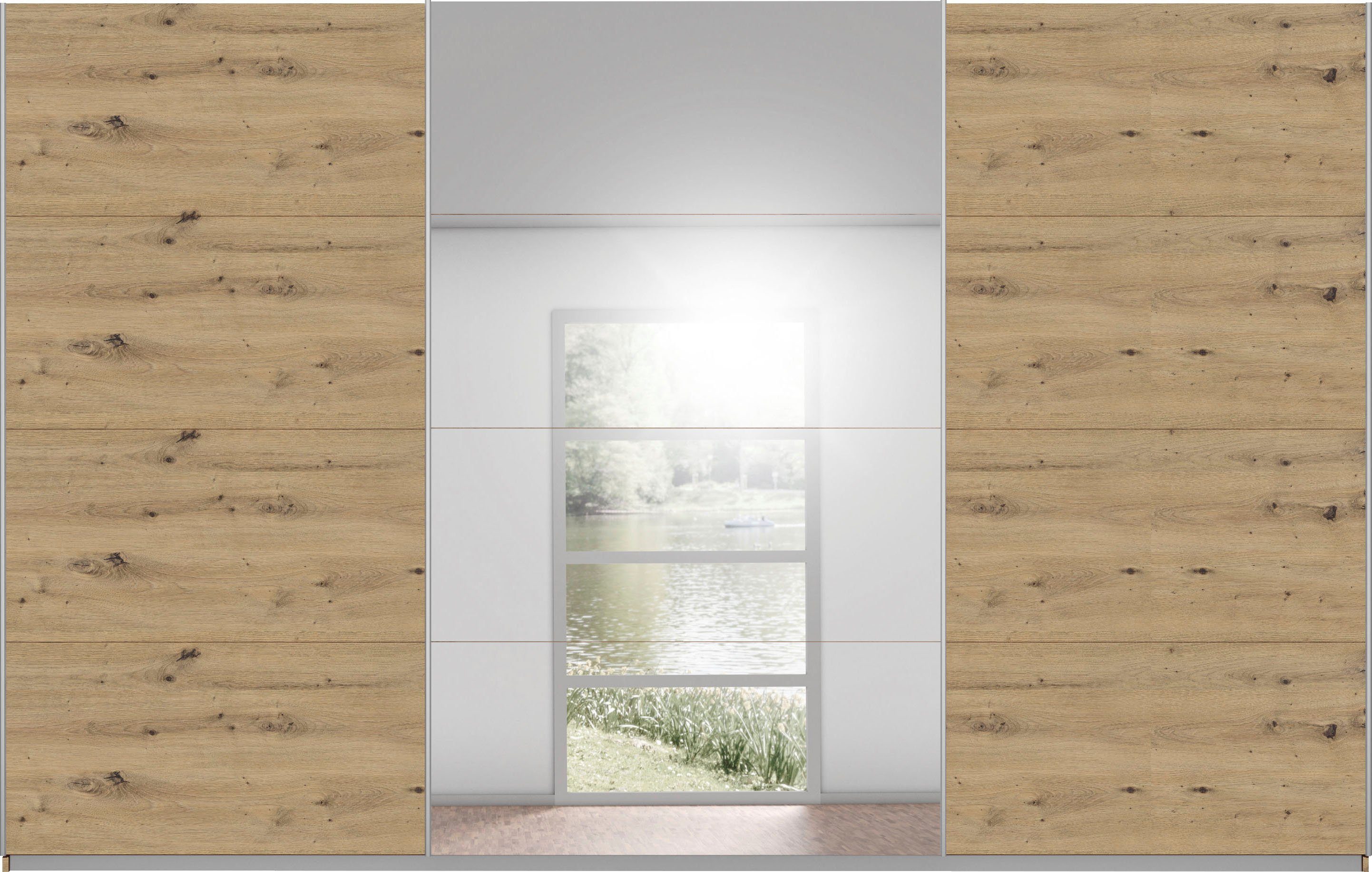 rauch Zweefdeurkast Kledingkast TOMA incl. rek inzet en extra legplanken made in germany