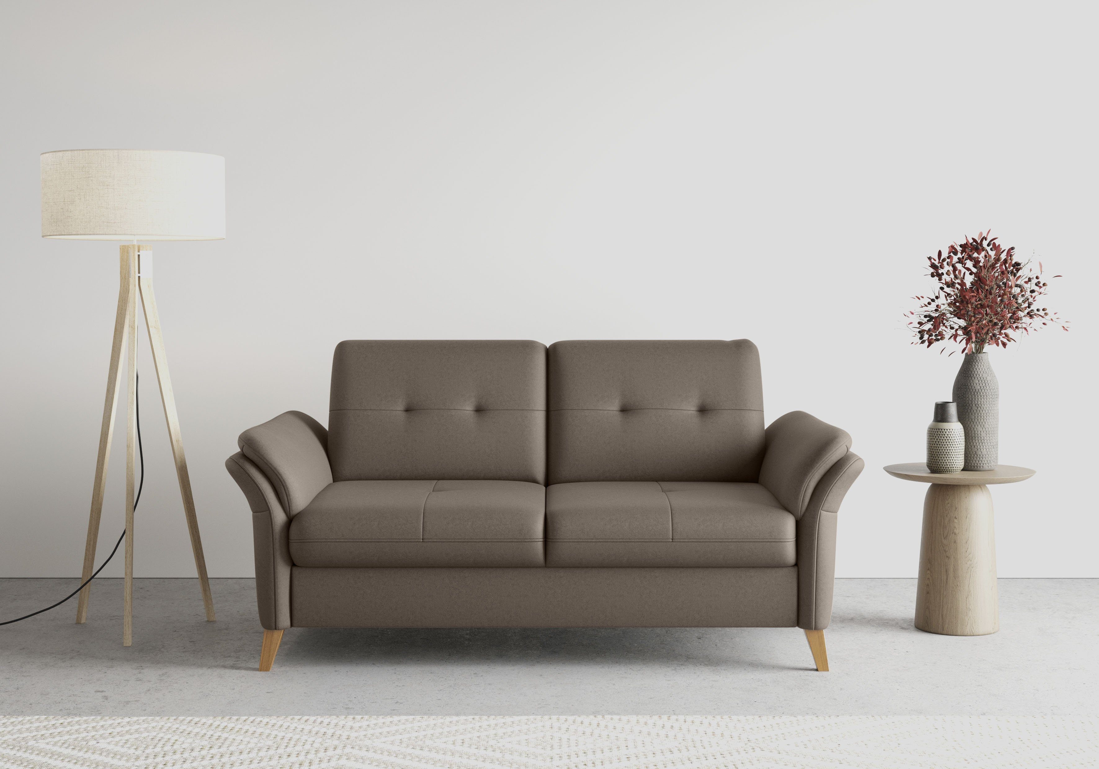 sit&more 3-zitsbank Göteborg inclusief zitdiepteverstelling en binnenvering bruin, 3-zitsbanken