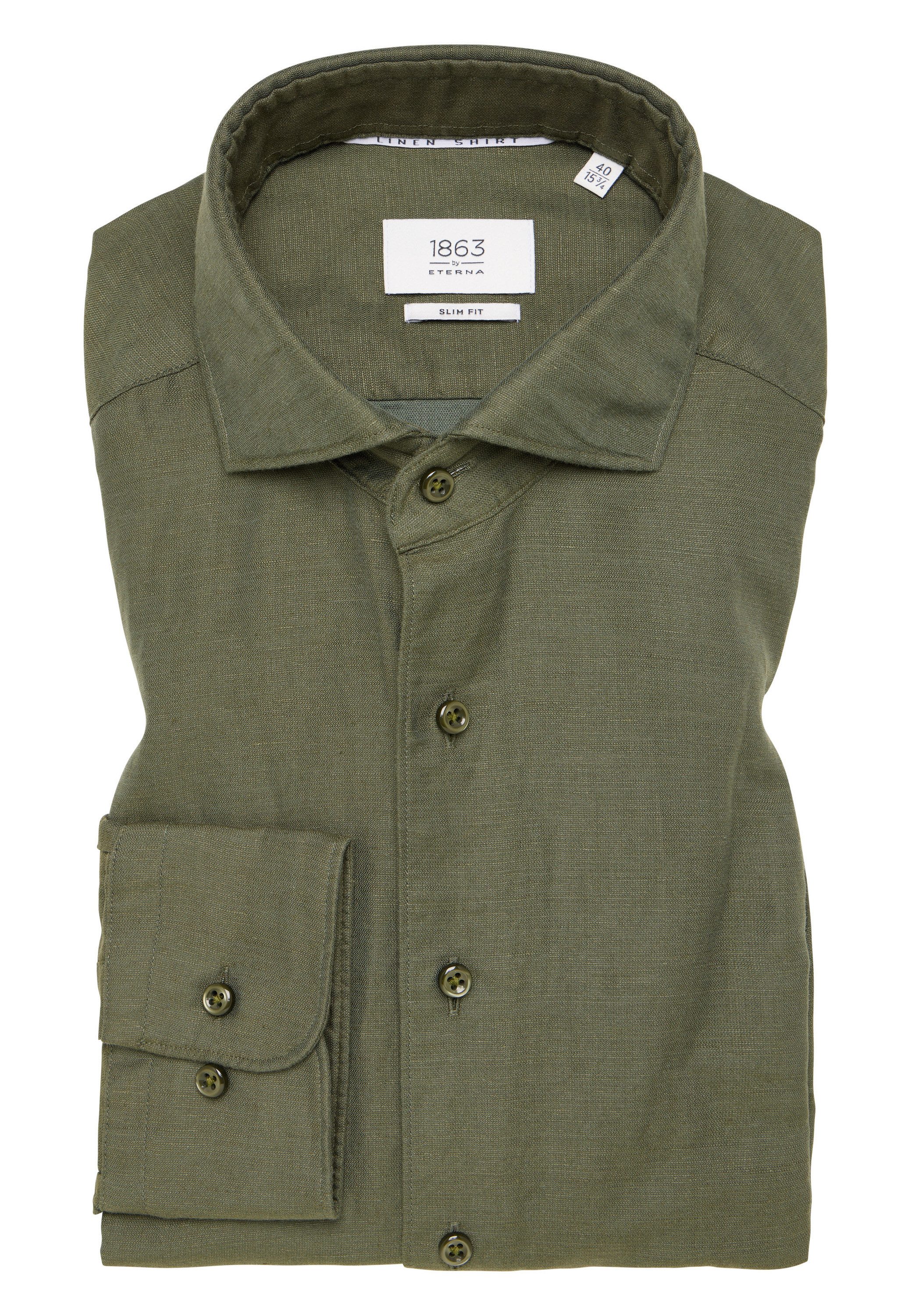 Eterna Overhemd met lange mouwen Slim fit EASY IRON (gemakkelijk te strijken)