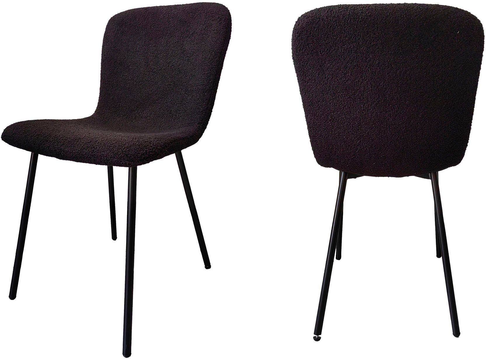 SalesFever Stoel met 4 poten ergonomisch gevormde zitting en rugleuning (set, 4 stuks)